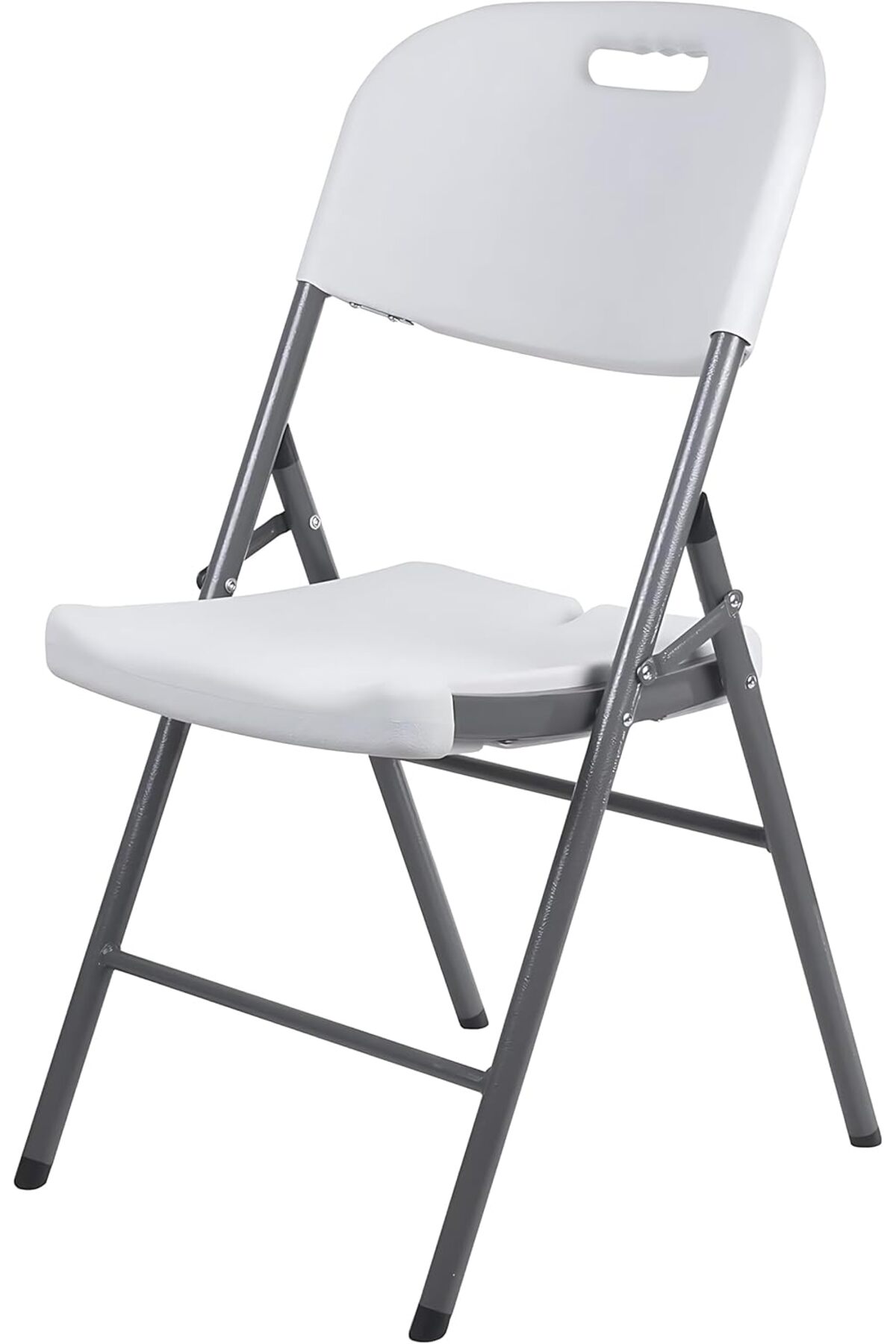 Biki كرسي متين وخفيف الوزن بتصمي قابل للطي بدون ذراع باللون الابيض كرسي فايبر ابيض 88 * 50 * 45 سم