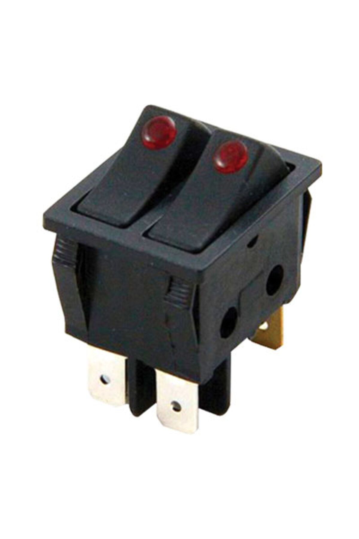 swilex İKİLİ IŞIKLI MERCEKLİ ANAHTAR (IC-102)
