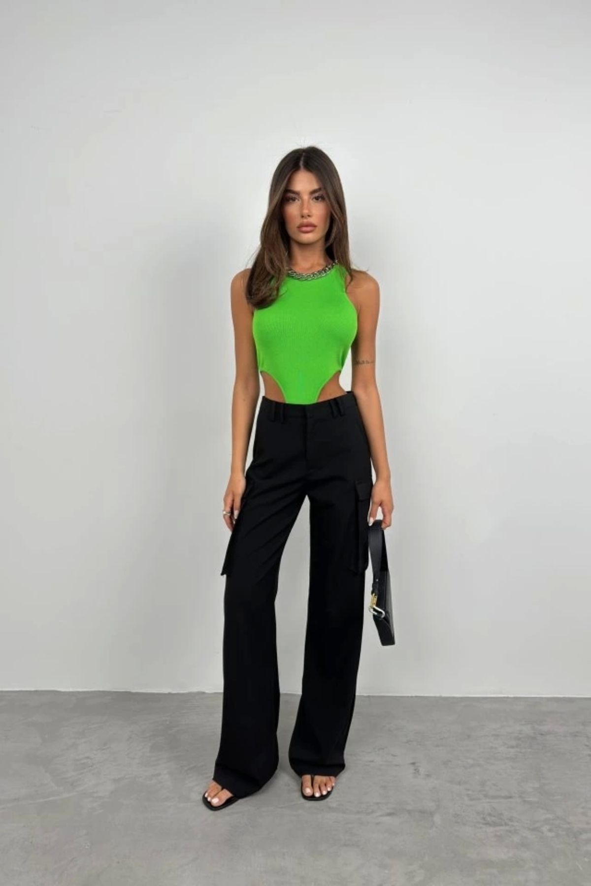 nedo7 Pencere Detay Yüzücü Bodysuit