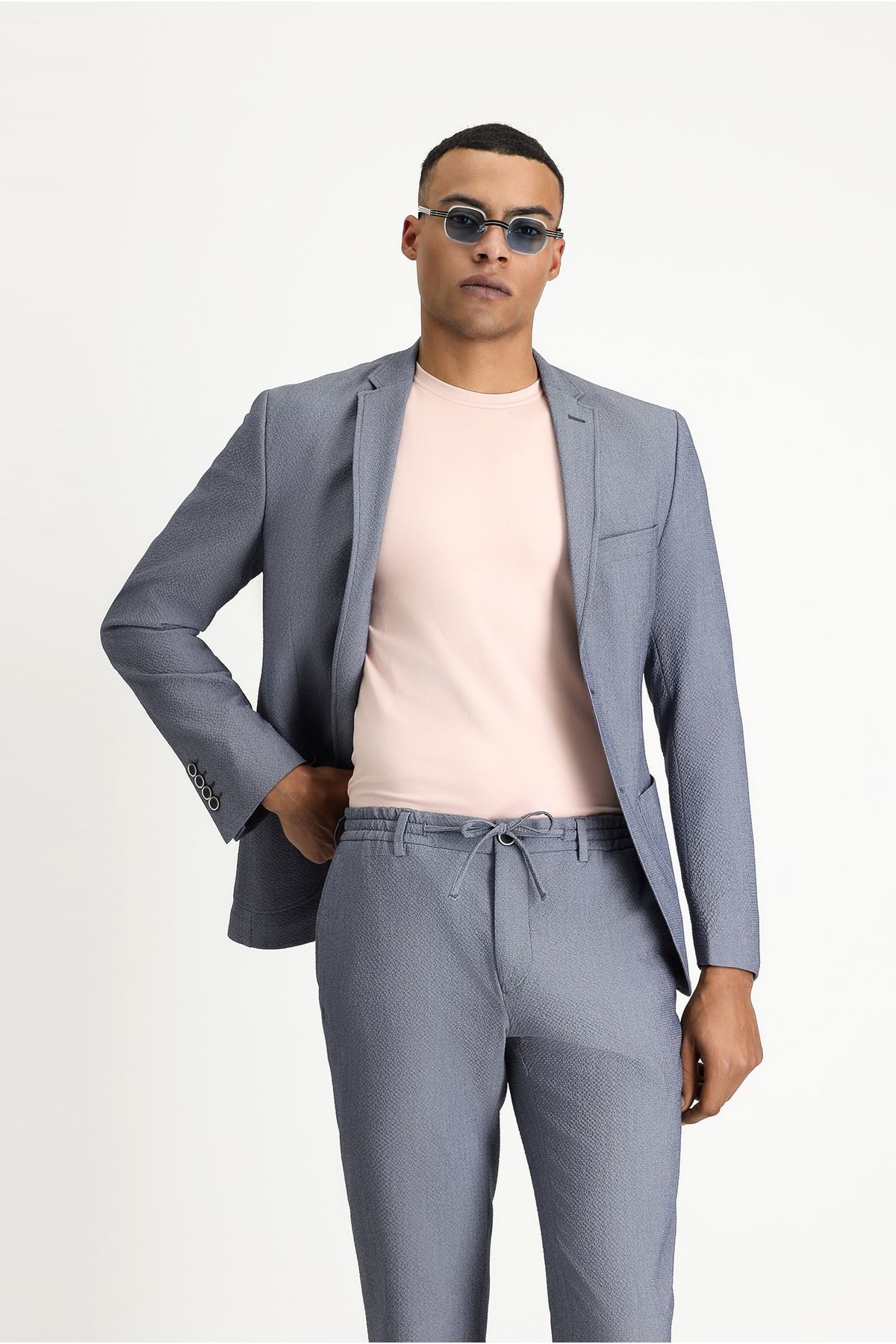 ژاکت Super Slim Fit Extra Slim Cut Seersucker Kiğılı