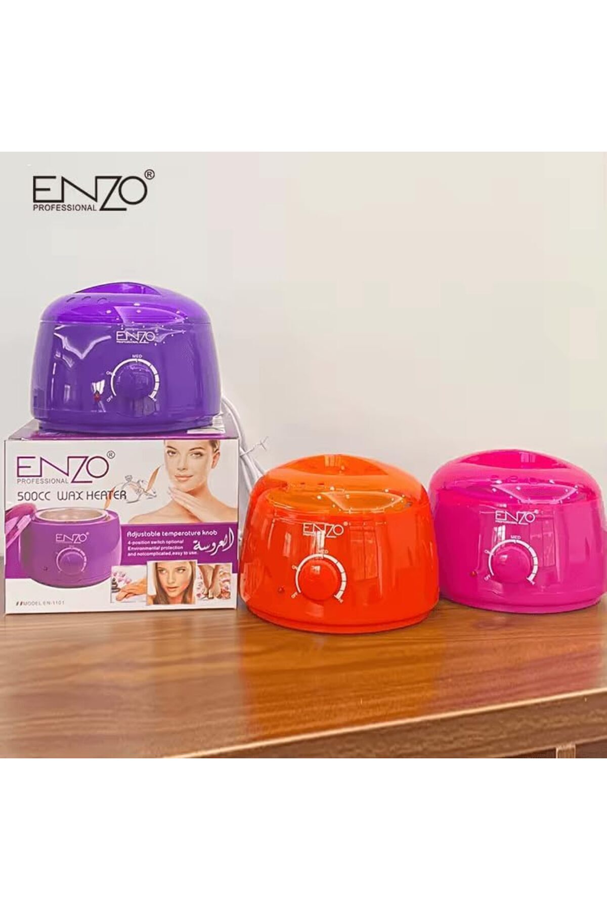Enzo Professional-ENZO EN-1102B Wax Heater Kit (Pink) - Intl Version 3