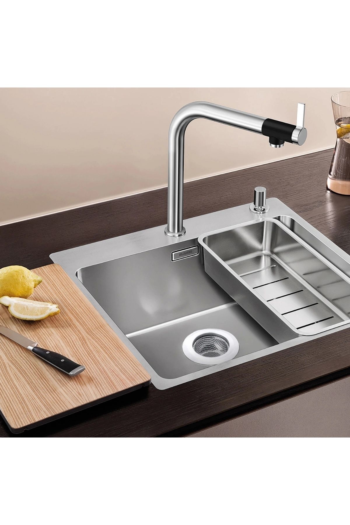 PRATİKOBA Mutfak Su Lavabo Filtresi Örgü Süzgeç Paslanmaz Çelik 7.5 cm Çap