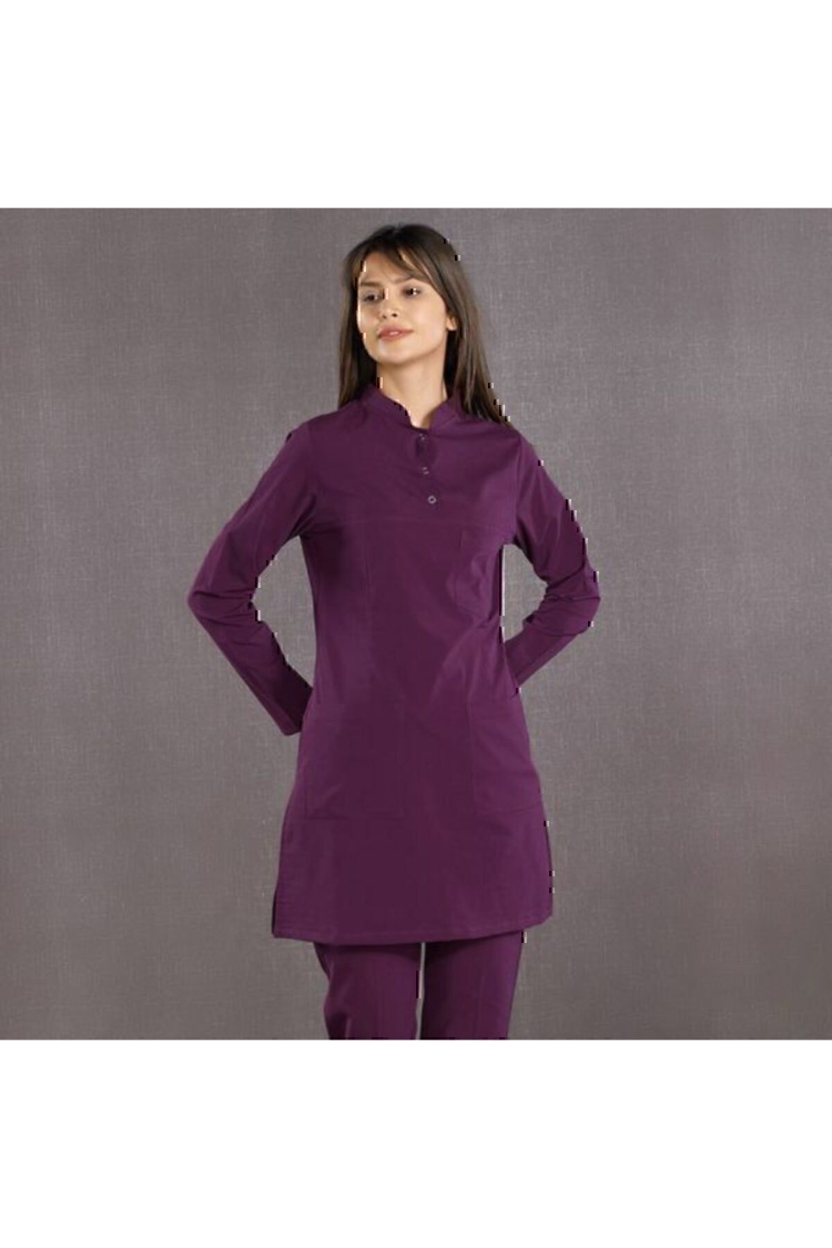 ÇİZGİ MEDİKAL Set De Lux Lycra Doctor Nurse Hijab Damson Judge Guler - 2XS