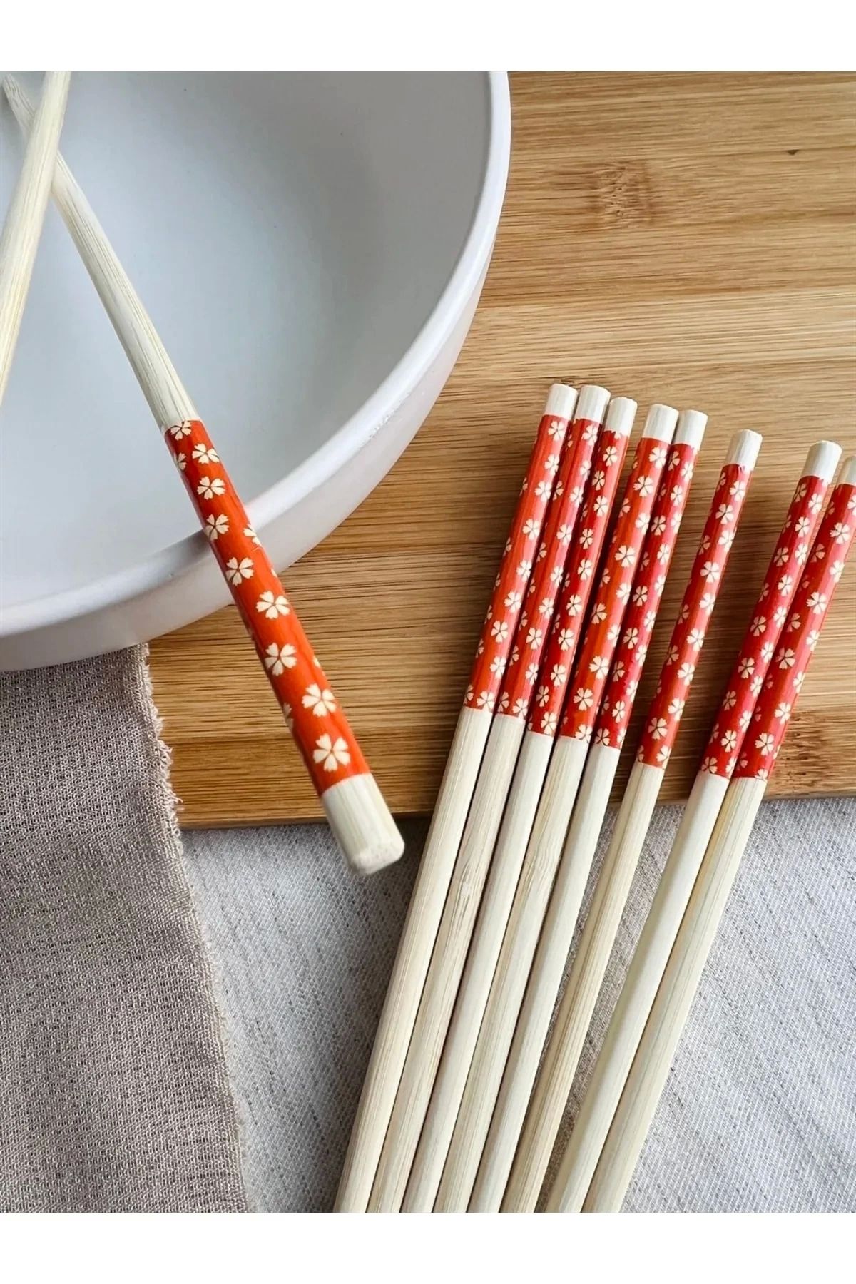 PRATİKOBA Chopsticks Bambu Yemek Çubuğu 10'lu