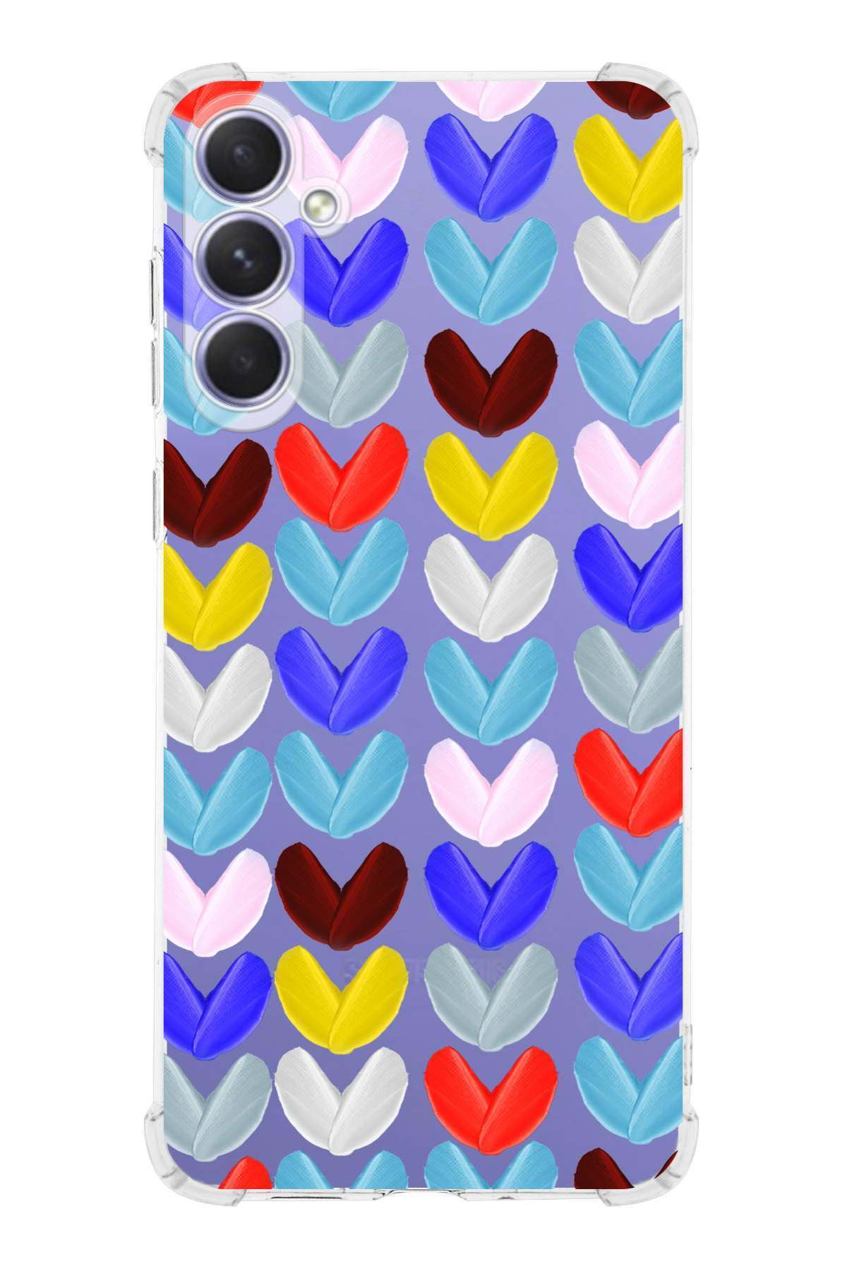 Samsung Galaxy S24 Plus ile Uyumlu Water Color 1 Şeffaf Köşe Korumalı Antişok Kılıf