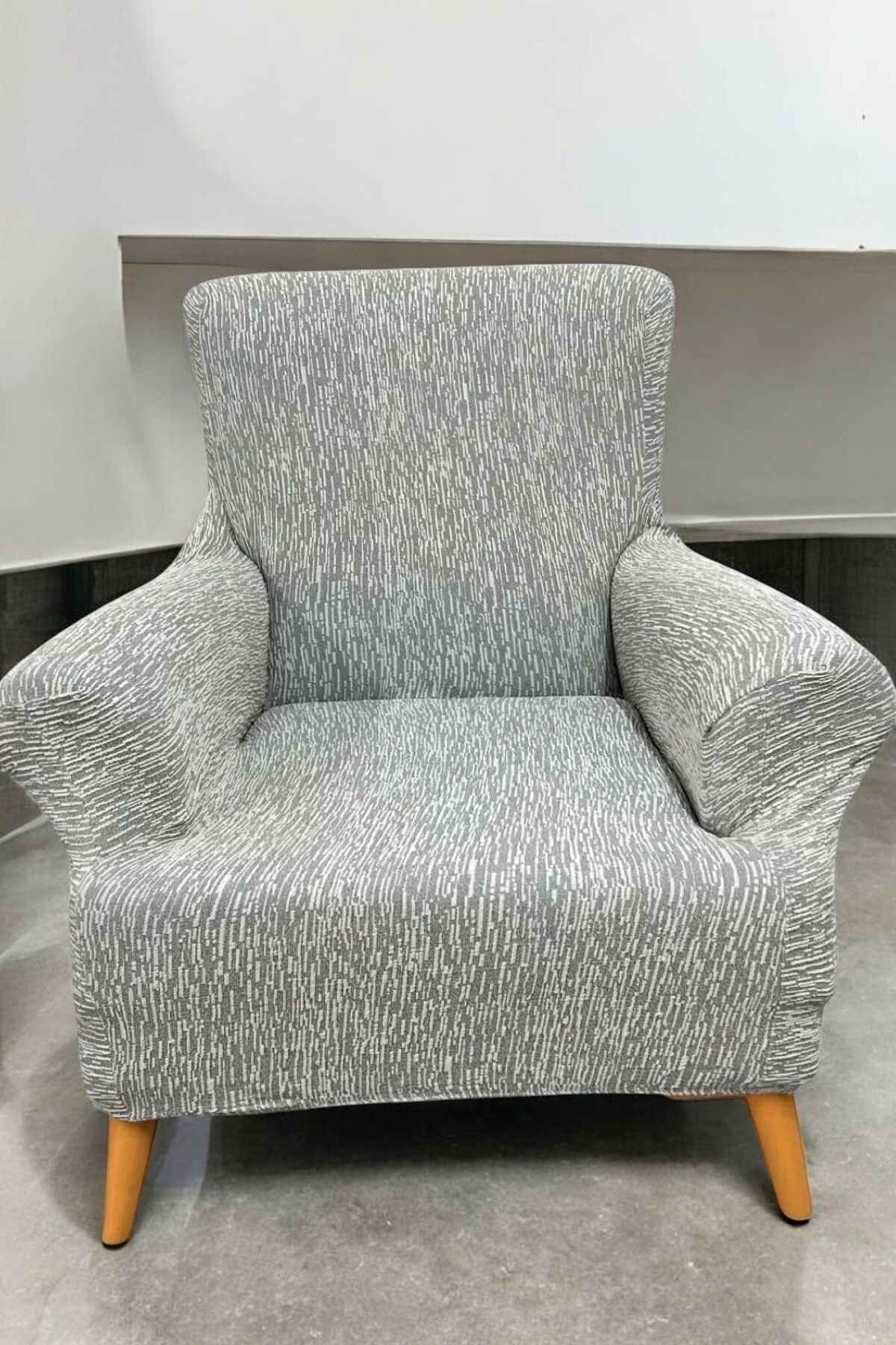NEFİS HOME Jakarlı Ağaç Kabuğu Desen Tekli Koltuk Kılıfı / Koltuk Örtüsü 1 Adet