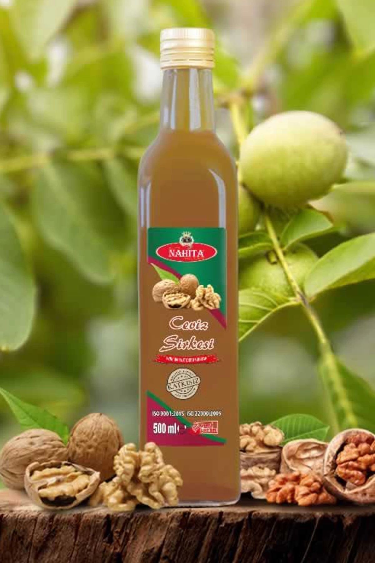 PRATİKOBA Ceviz Sirkesi % 100 doğal Katkısız 500 ml
