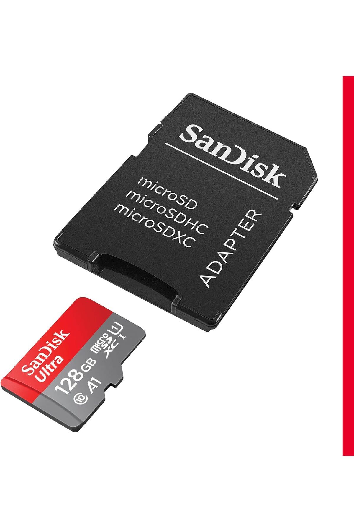 SanDisk-128GB Ultra microSDXC UHS-I Memory Card with Adapter - Up to 140MB/s, C10, U1, Full HD, A1 2
