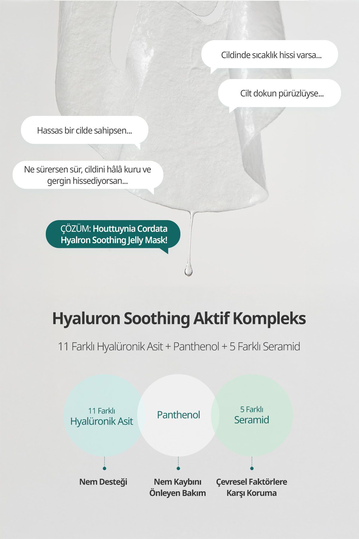ماسک صورت برگ مرطوب کننده GOODAL HOUTTUYNIA CORDATA HYALURON ژله تسکین دهنده Goodal
