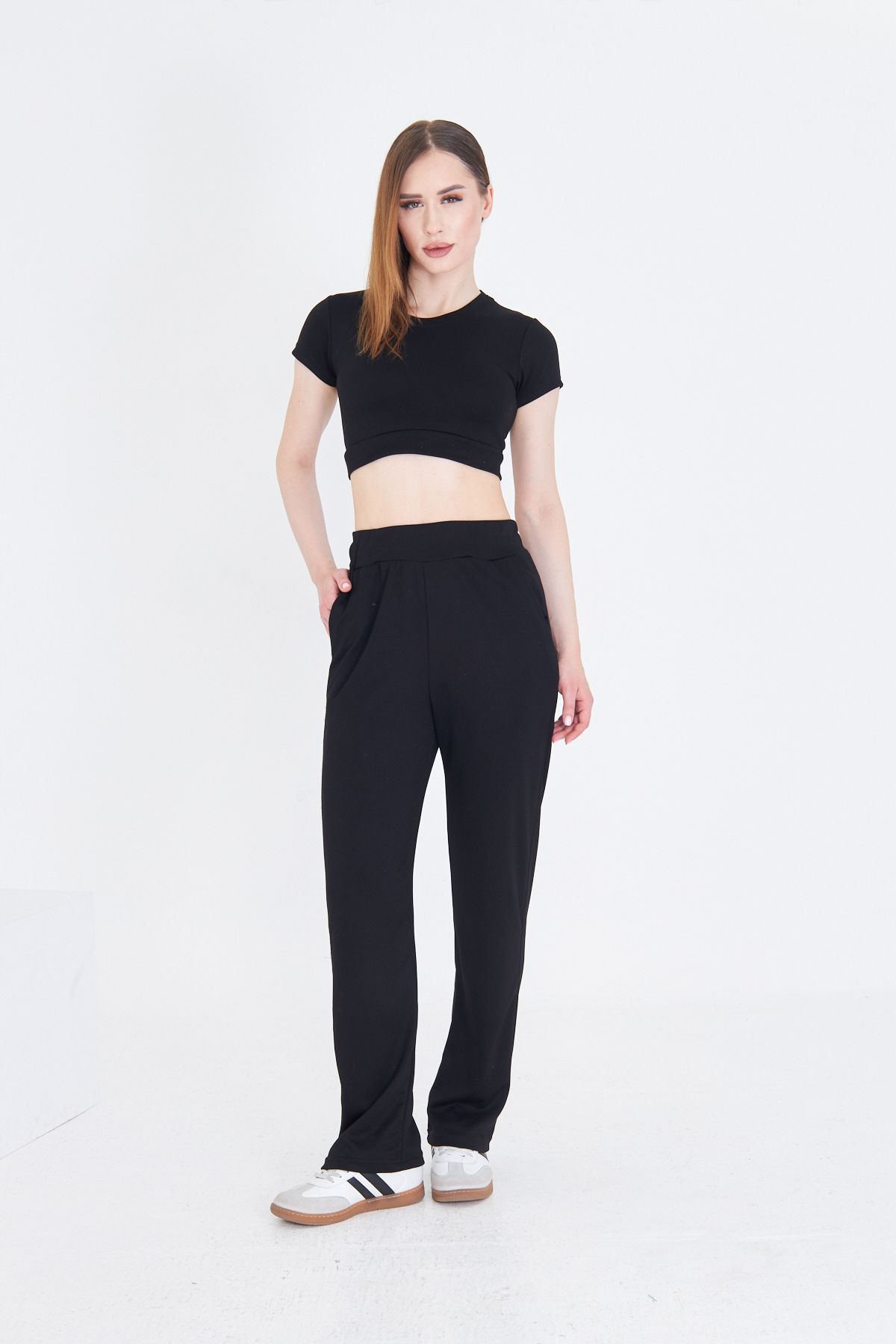 Zuzu Kadın modal kumaş ikili crop takım