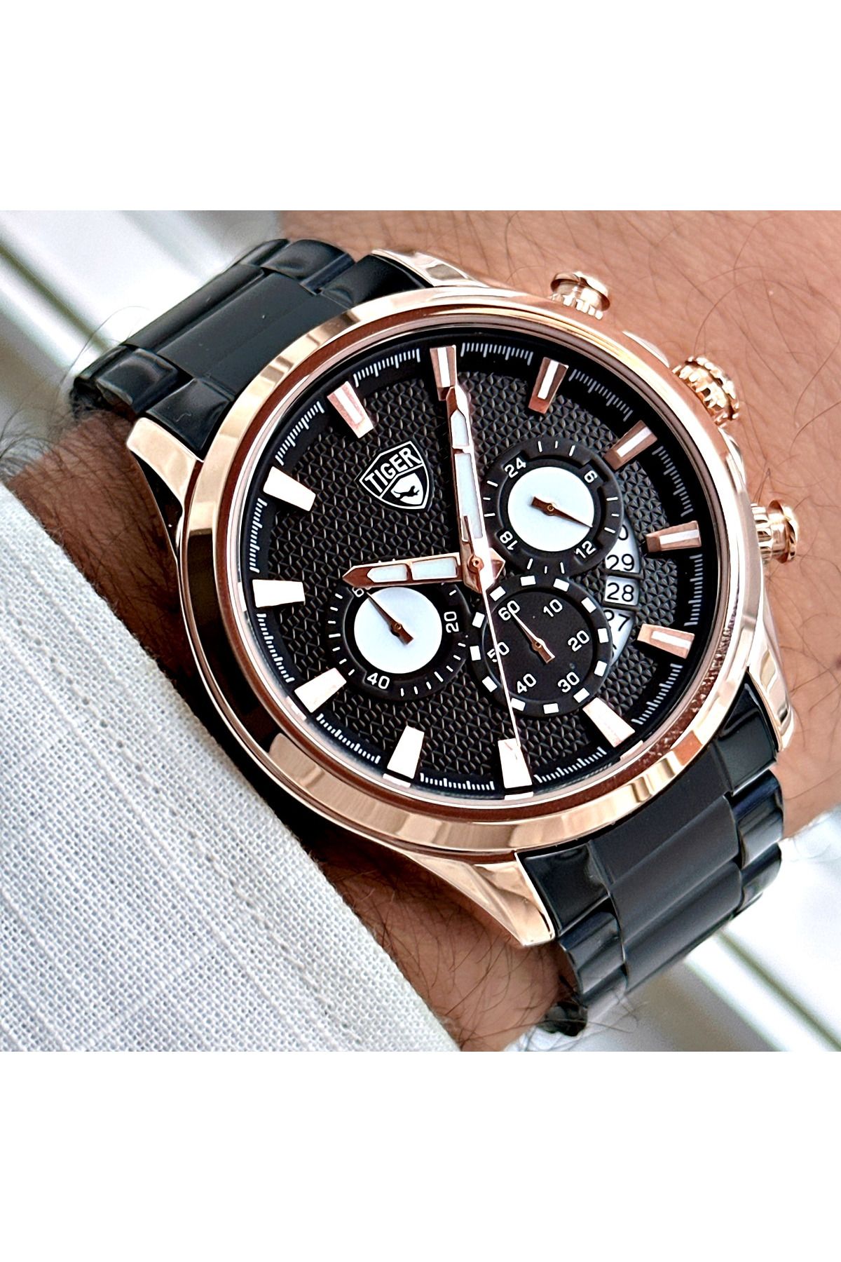 Tiger TİGER ERKEK KOL SAATİ TI-618DY 42MM-46MM Siyah