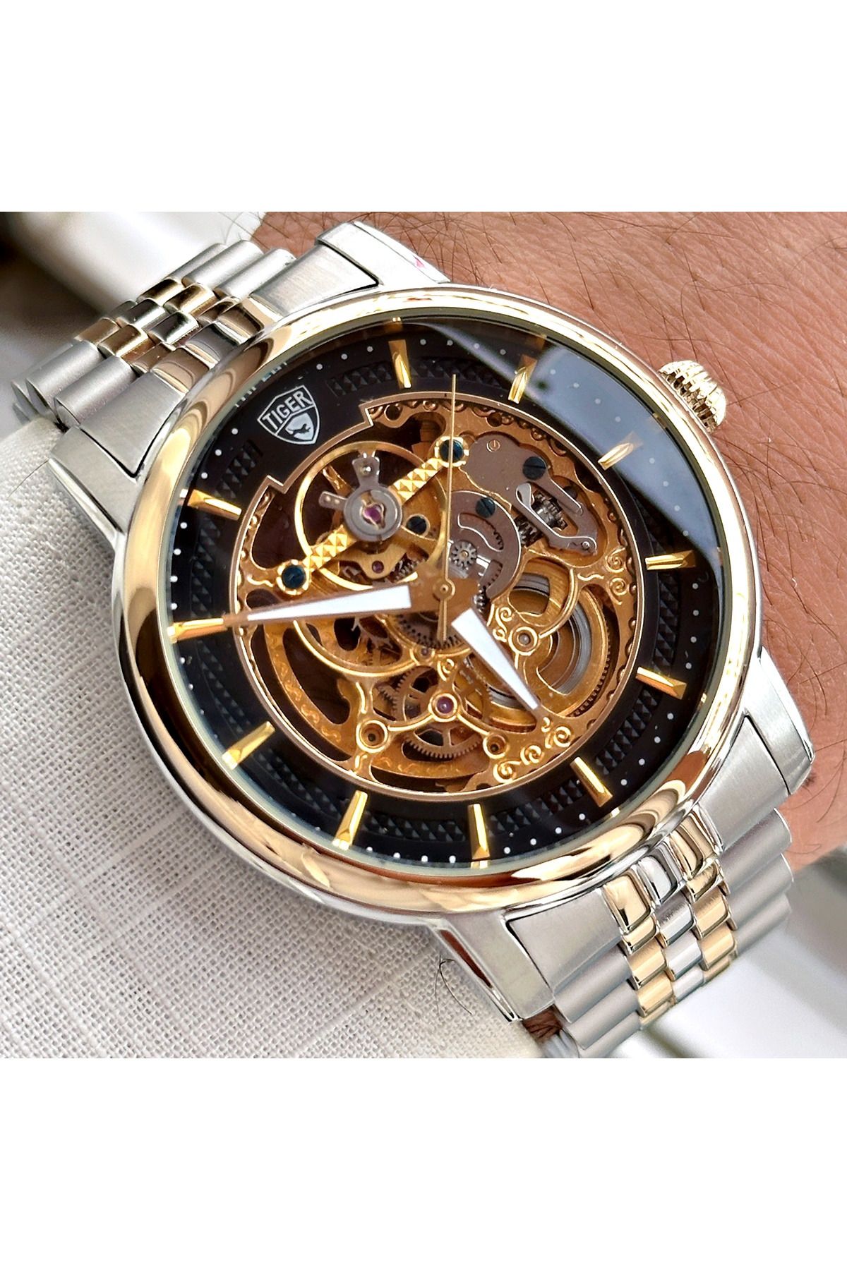 Tiger TİGER ERKEK KOL SAATİ TI-592IO 42MM-46MM METAL-GOLD