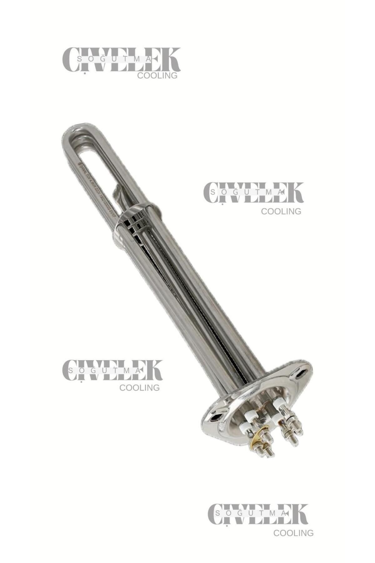 civelek soğutma Rezistans 220v 380v 9000w Üçgen Flanşlı Endüstriyel 40CM