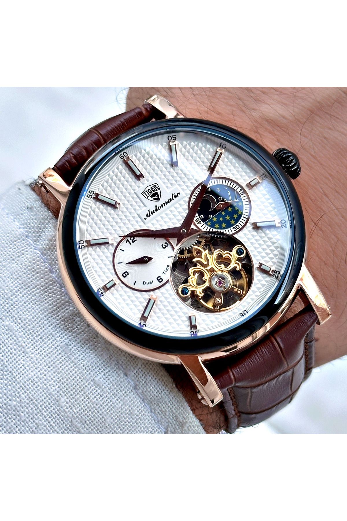 Tiger TİGER ERKEK KOL SAATİ TI-597EO 42MM-46MM Kahverengi