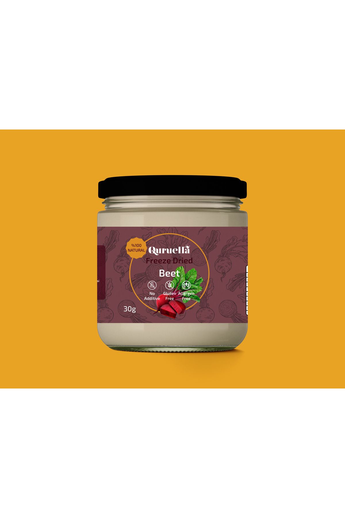 Quruella Freeze Dried PANCAR 30 gr. Dondurularak kurutulmuş