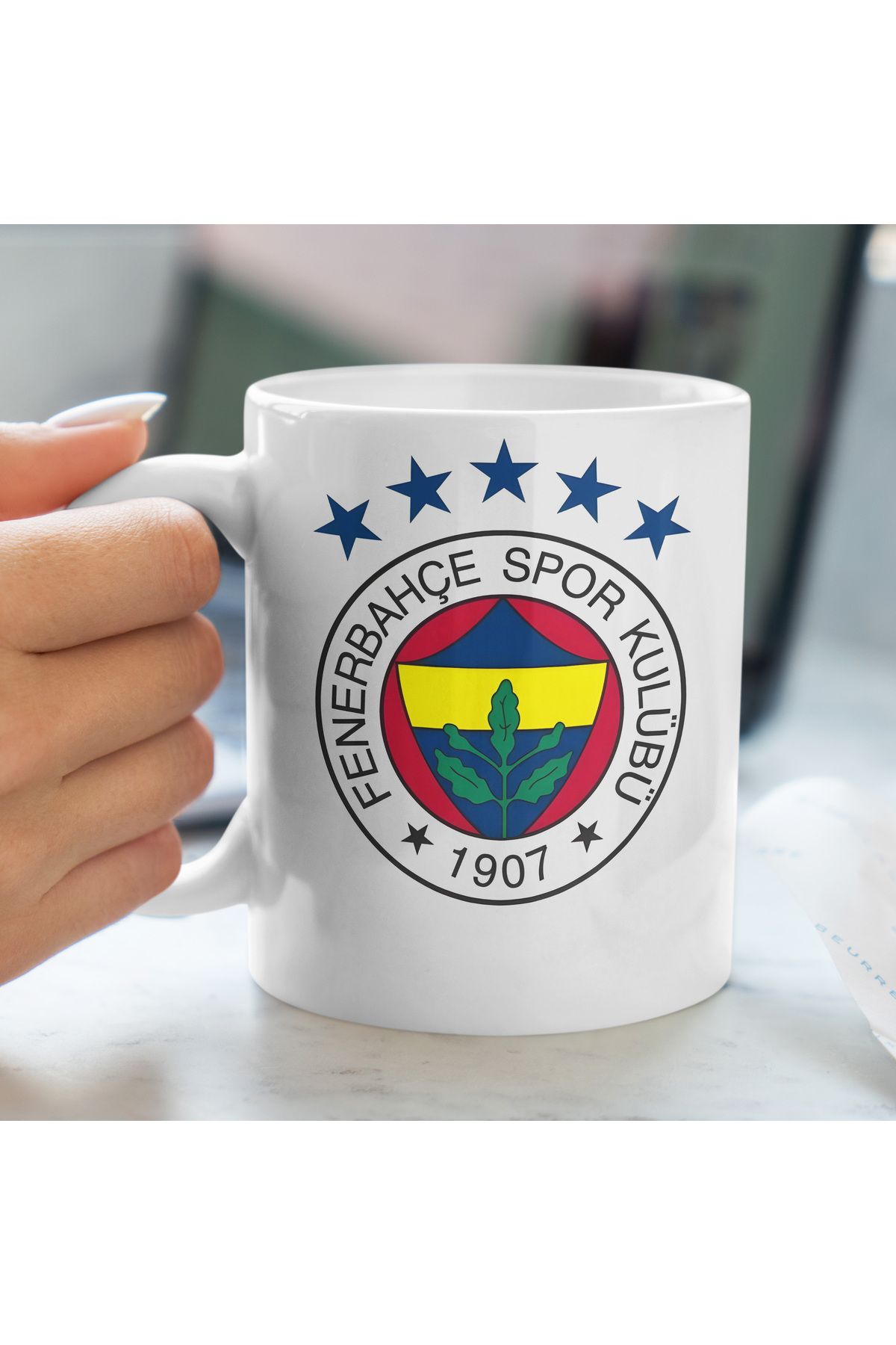 Ayabak Kupa Bardak - Fenerbahçe Arması Desenli Kupa Bardak - Hediyelik Kupa Bardak