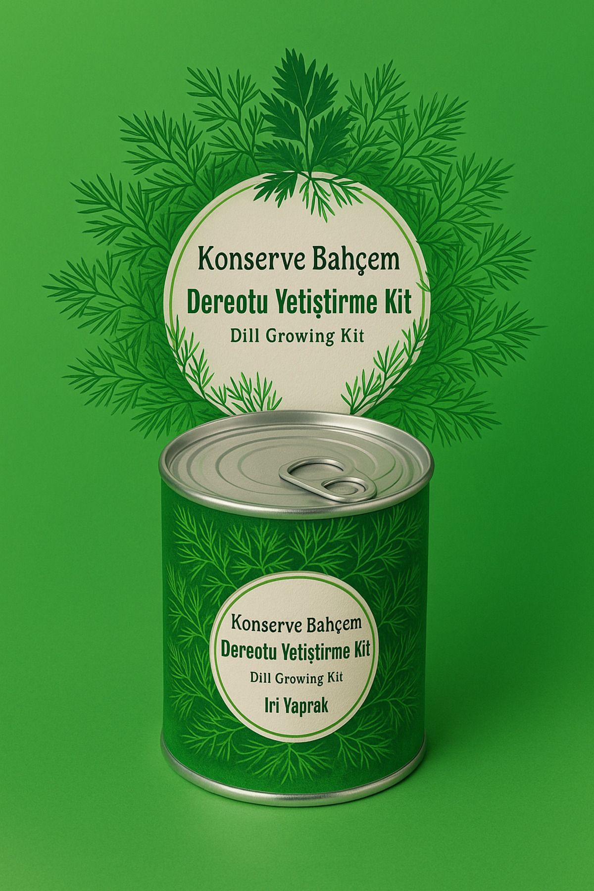 PratikAI Konserve Bahçem Dereotu Yetiştirme Kiti | Evde Kolay & Organik