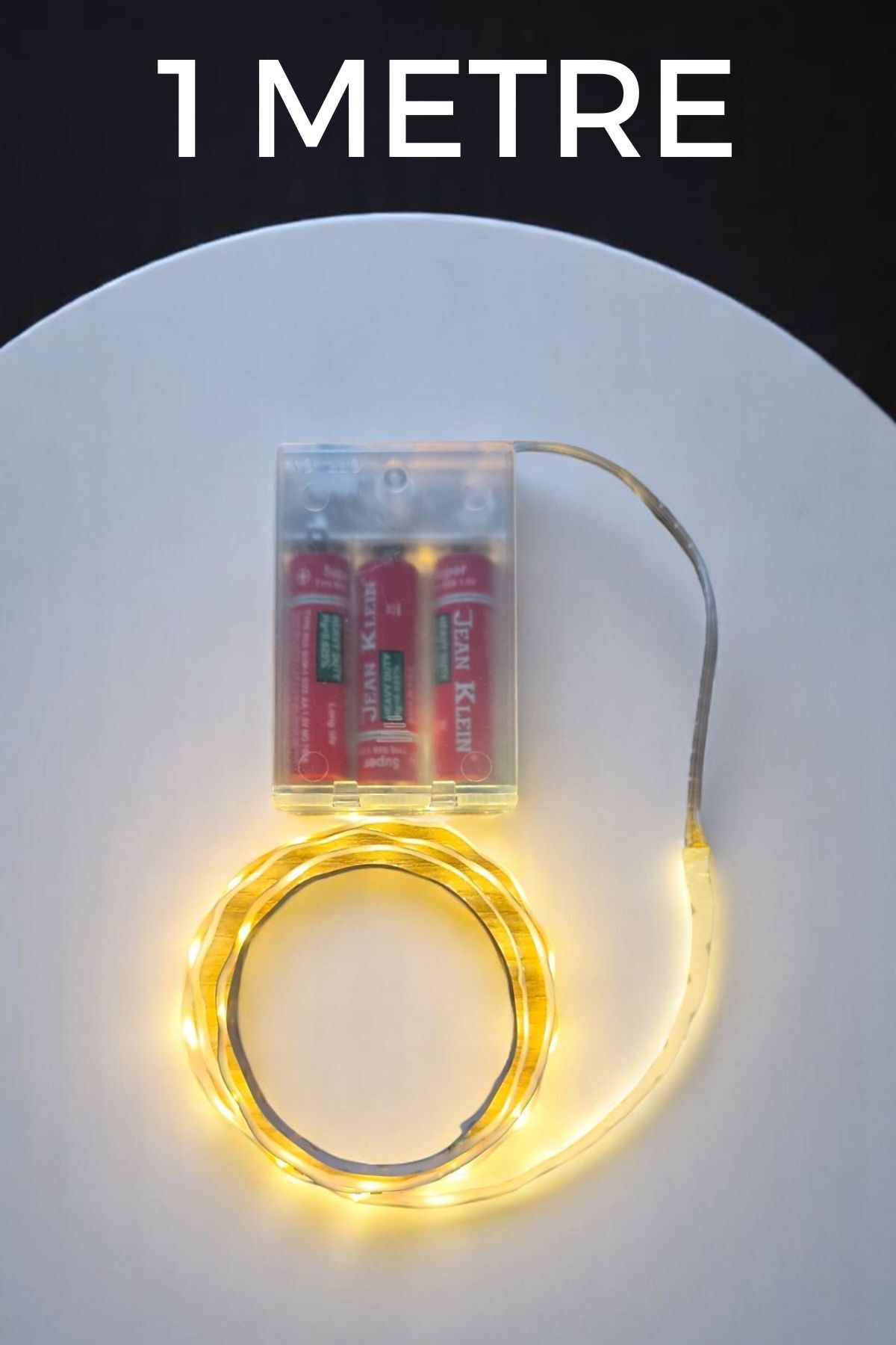 TrendDeco Kalem Pil İle Çalışan Günışığı Renk 1 Metre Yapışkanlı Şerit Led