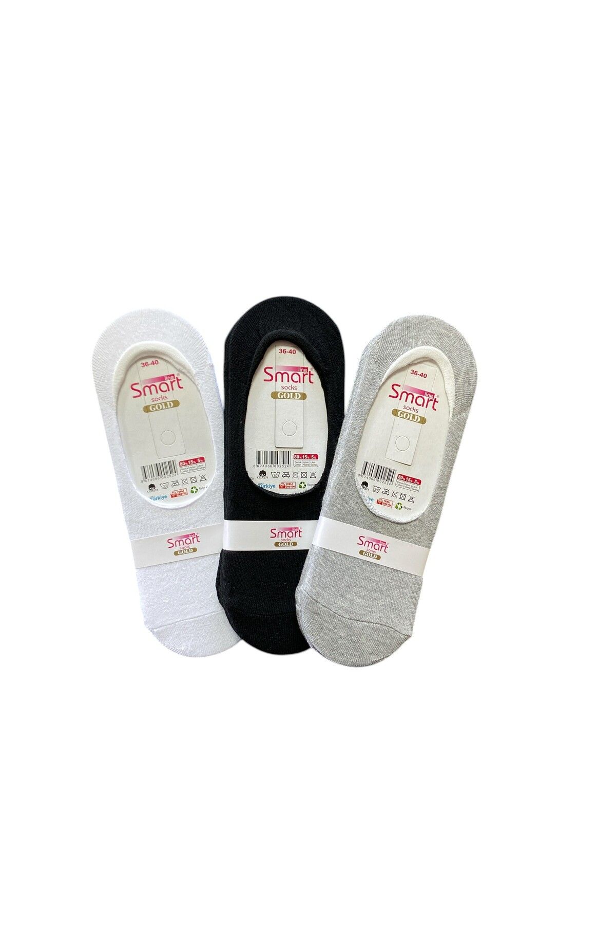 Line Smart-6 Pack Women's Cotton Soft Quality Ballerina Socks 7