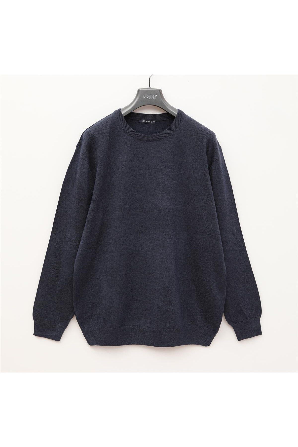 Dio Rise Erkek Uzun Kol İnce Polo Yaka Sweatshirt - B180856 - Koyu İndigo Melanj