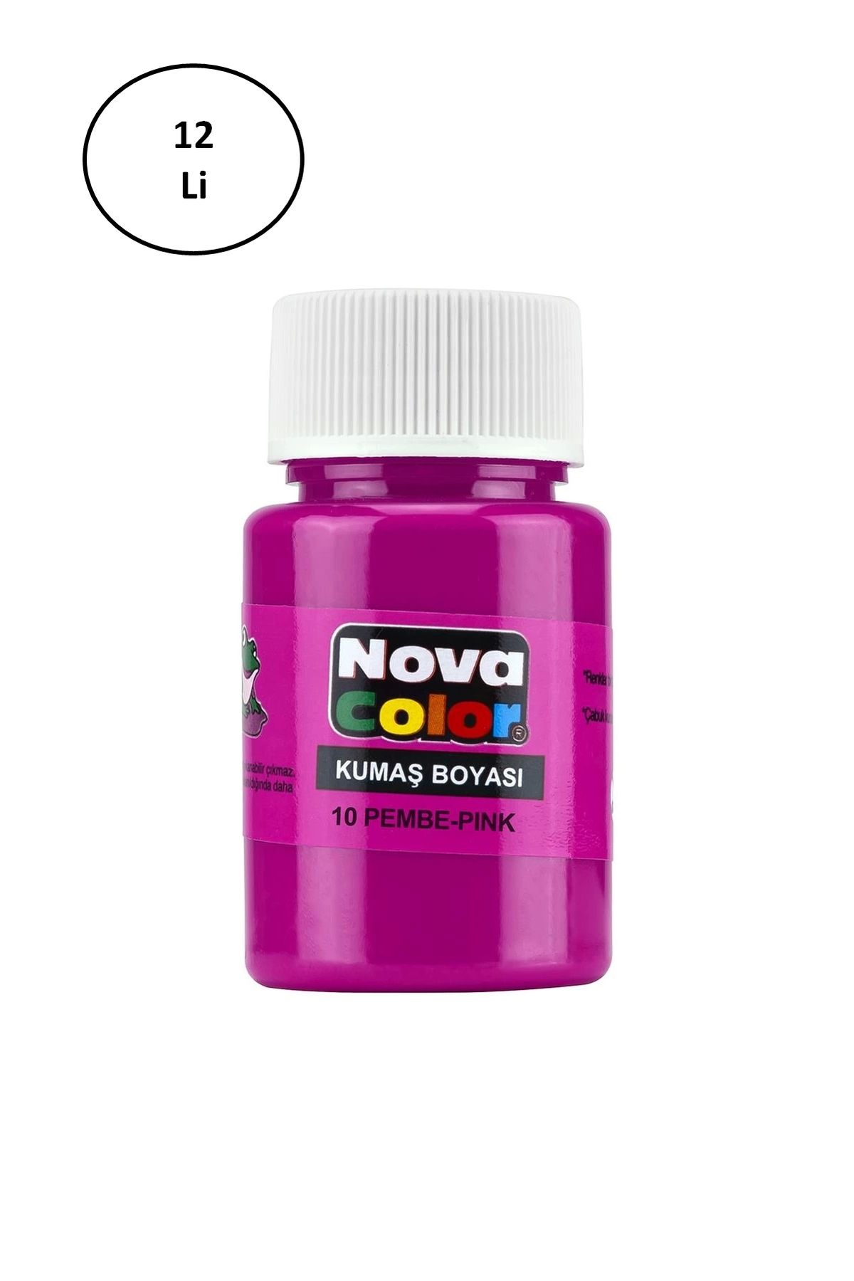 PRATİKOBA Nova Color Nc-168 Kumaş Boyası Şişe Pembe 12'li
