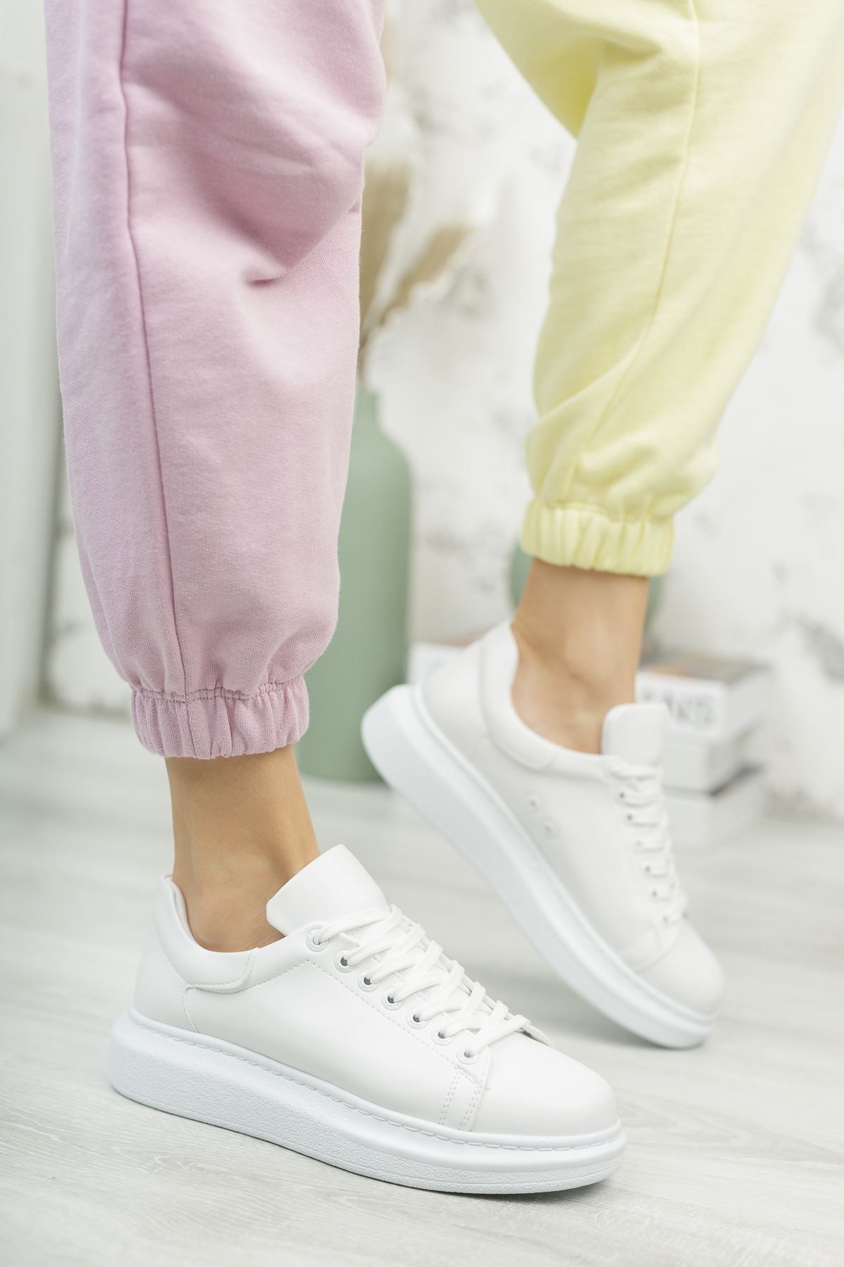 remss RS257 Beyaz BT Kadın Sneaker