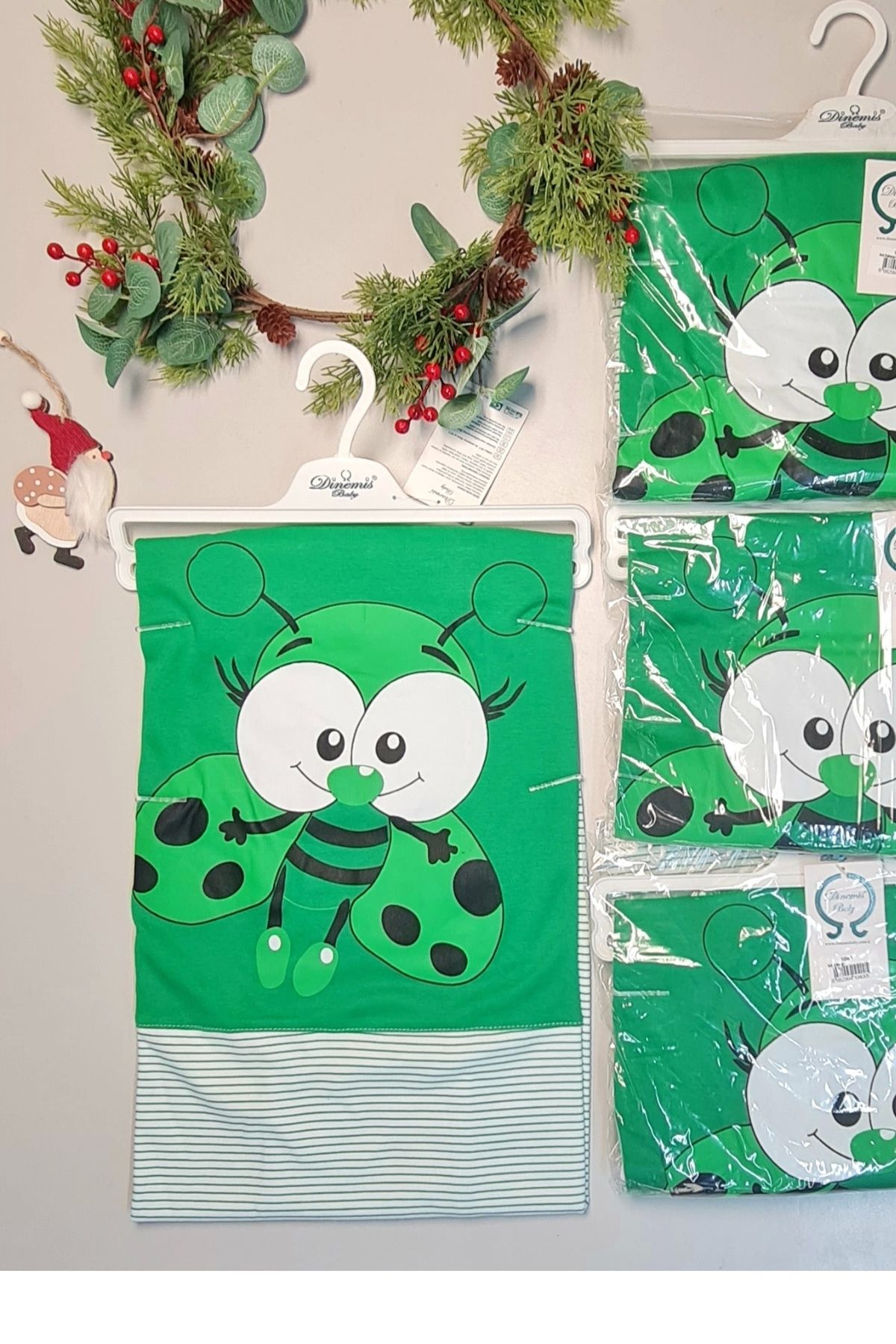 PRATİKOBA Yeşil %100 Pamuk Bebek Battaniyesi Çift Kat İnterlok Penye 85x80 cm