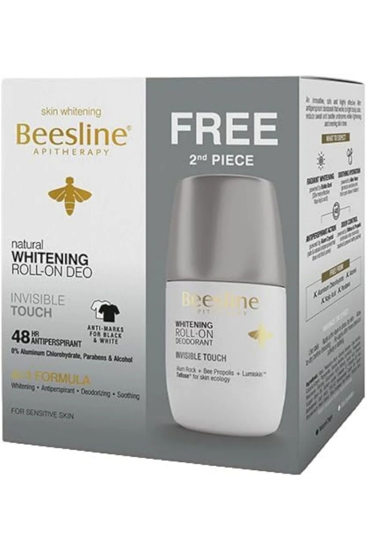 Beesline-Invisible Touch Natural Whitening Roll-On Deo 50 ml 1+1 8
