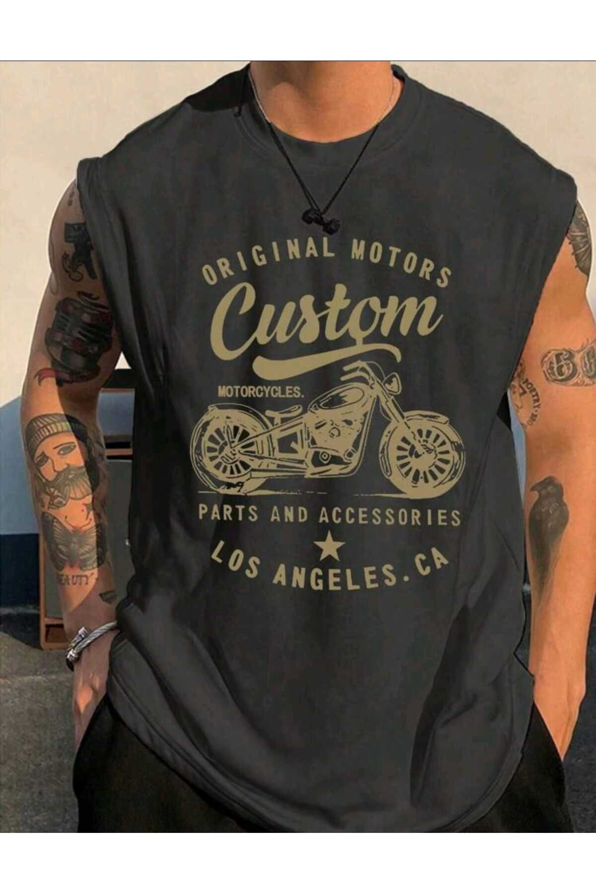 FAVORİST MOTORS CUSTOM Sıfır Kol Tişört T-shirt