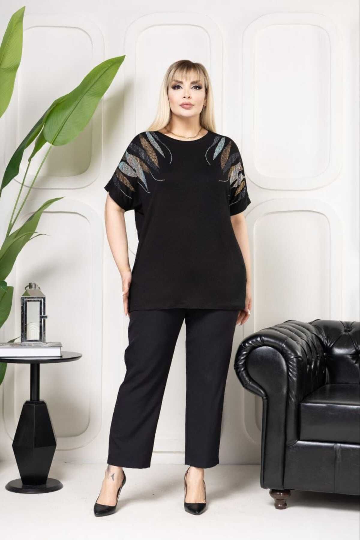 Çağlam moda Taş baskılı tshirt