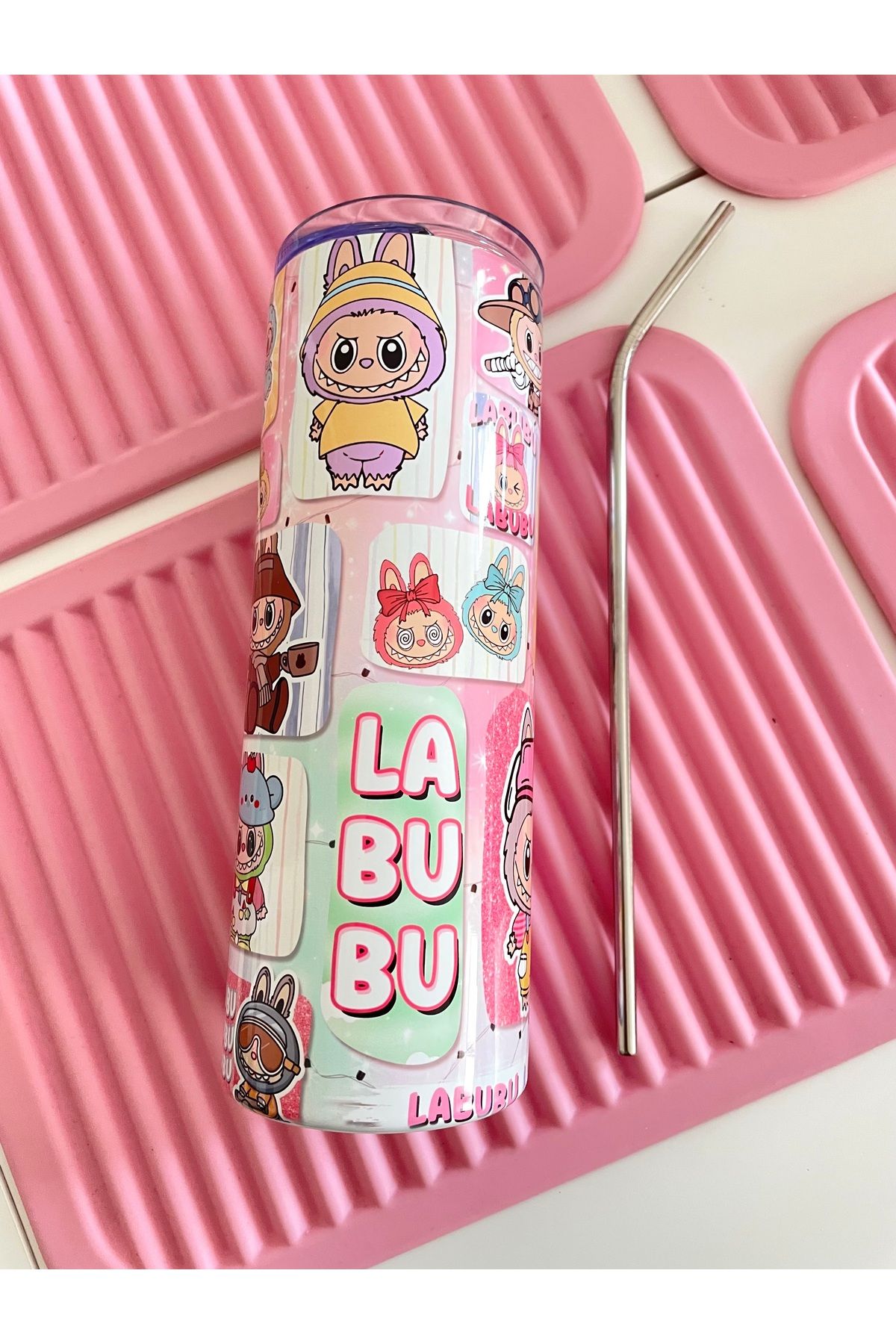 By Selen Suyolcu Labubu BaskılıTermos 600ml
