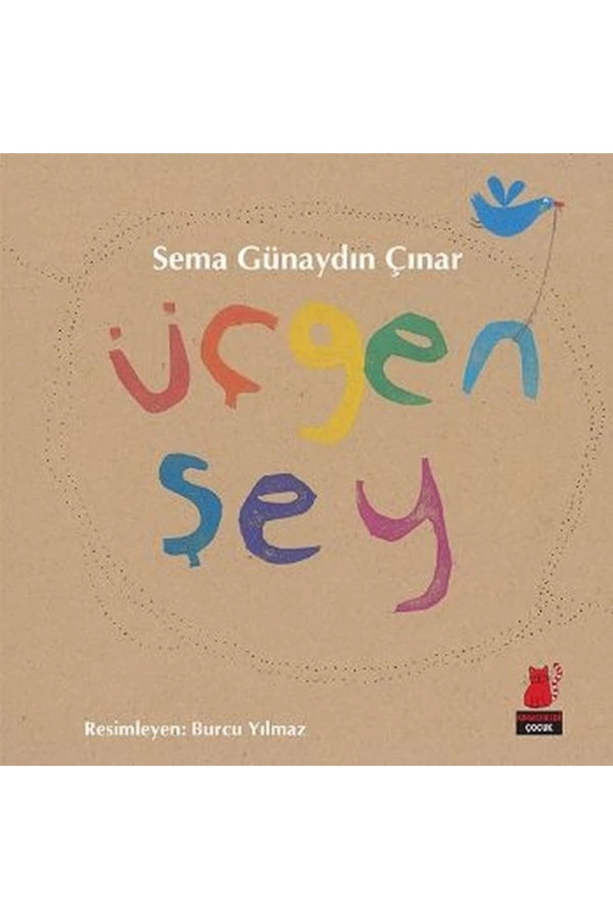 Kırmızı Kedi Çocuk Üçgen Şey