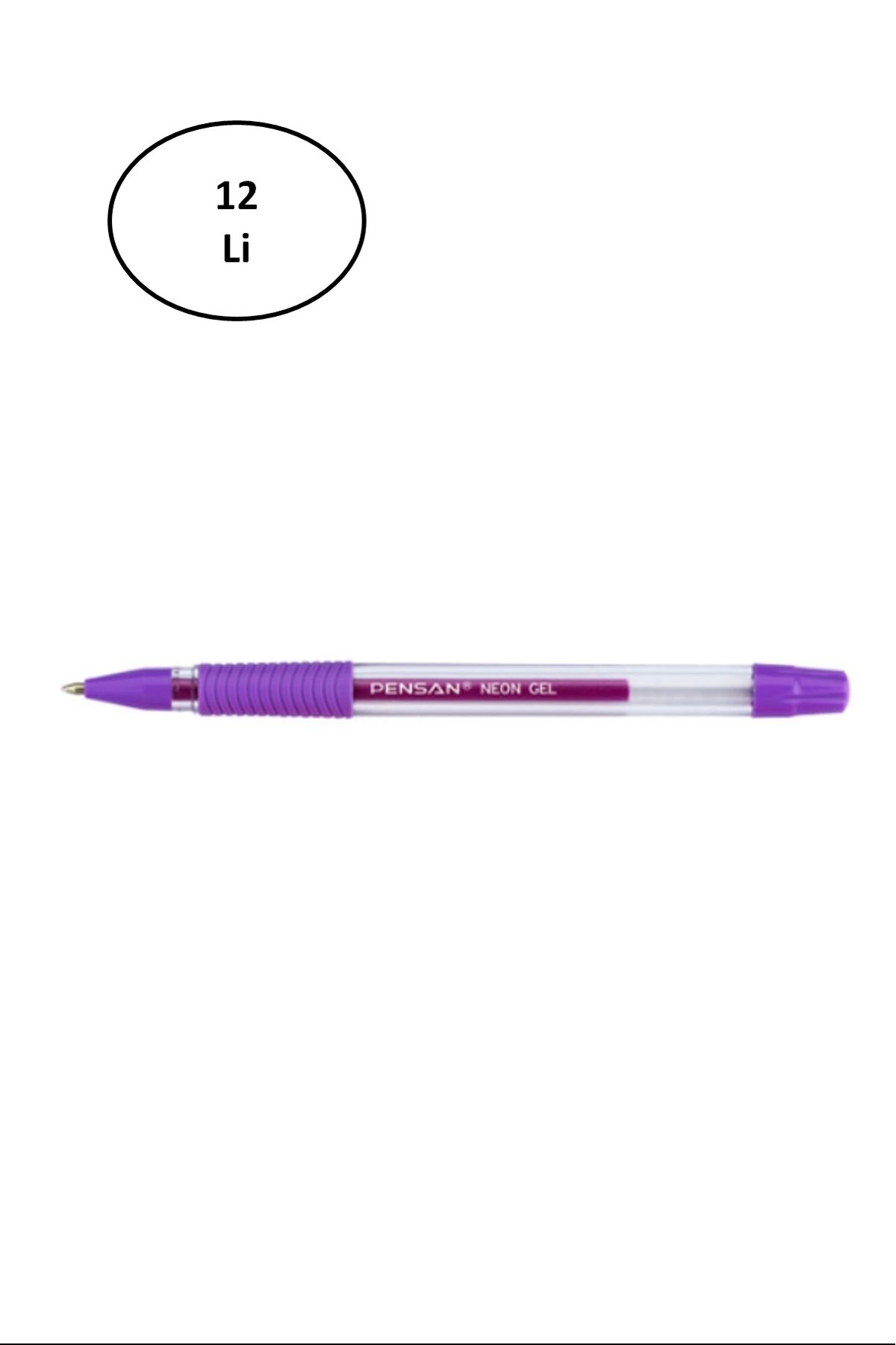 PRATİKOBA Pensan Neon Jel Kalem Violet 1 mm 12'li