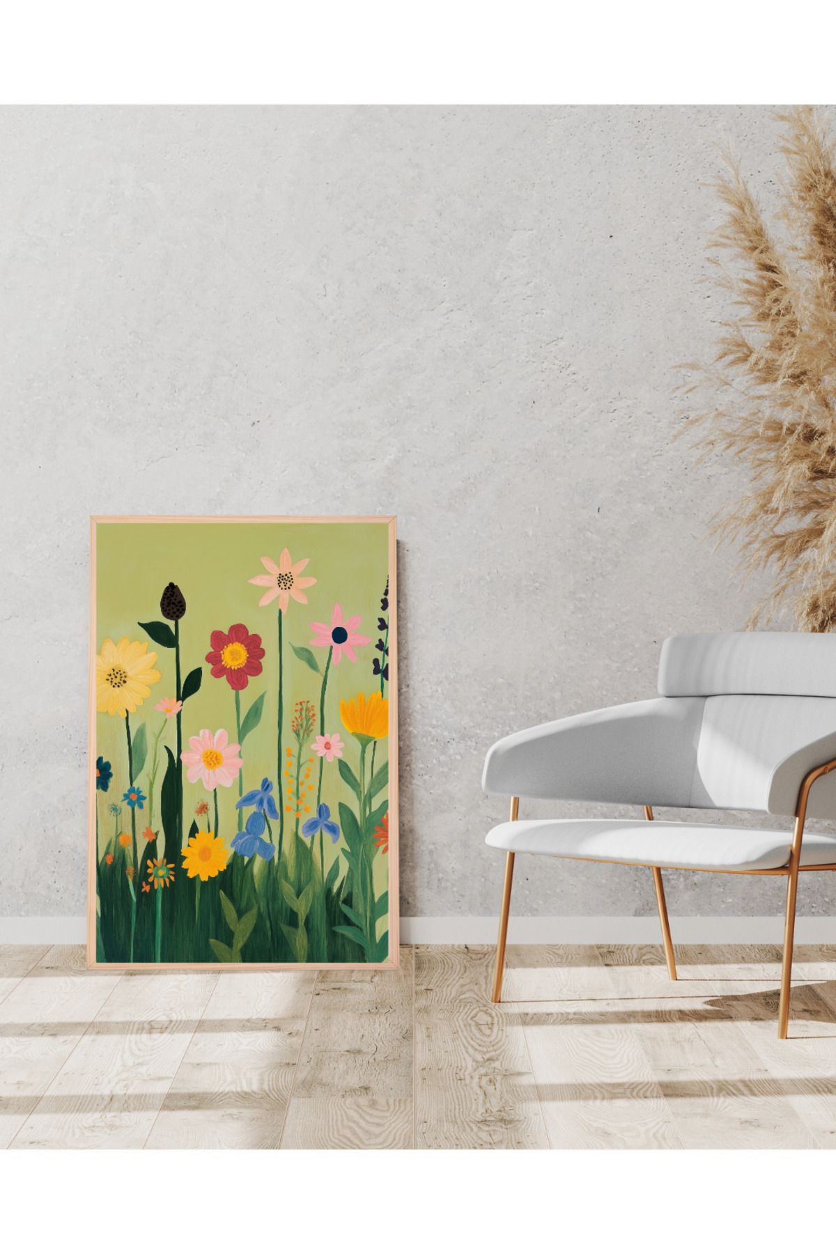 Tuba Decor Tek parça Ahşap Çerçeve Görünümlü MDF Tablo