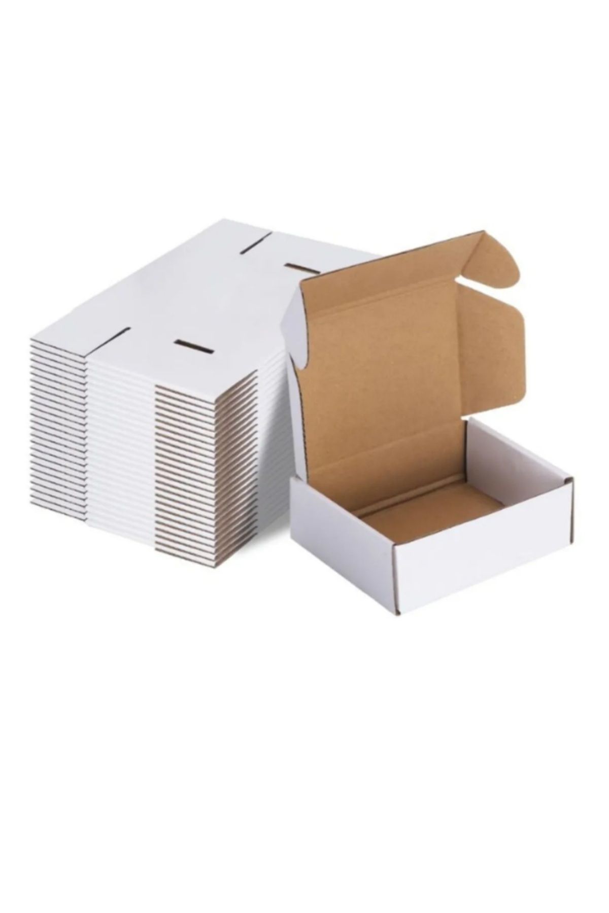 E-ticaret Kargo Paketleme Kutusu 20x18x8 Cm Beyaz 25 Adet