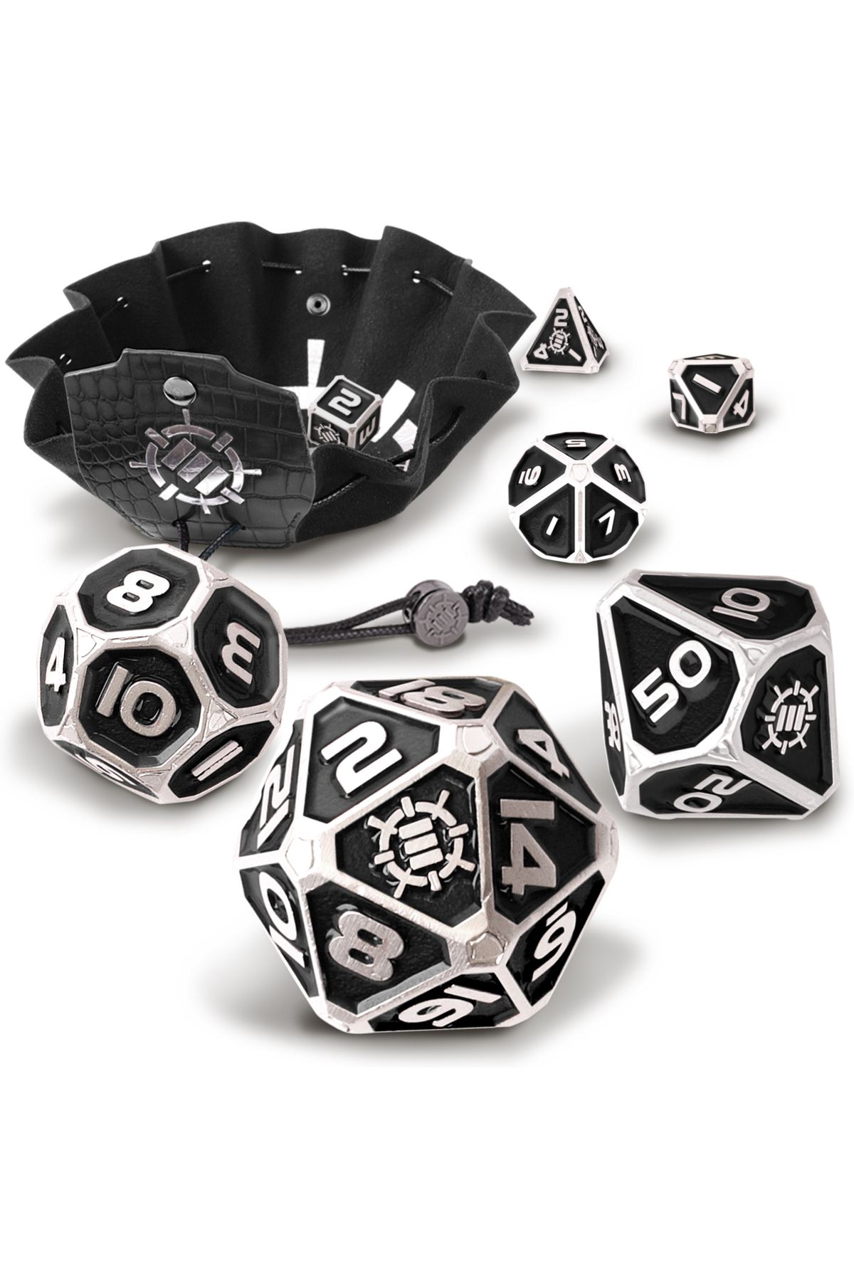 Enhance-Collector's Edition Black DnD Metal Dice Set 1