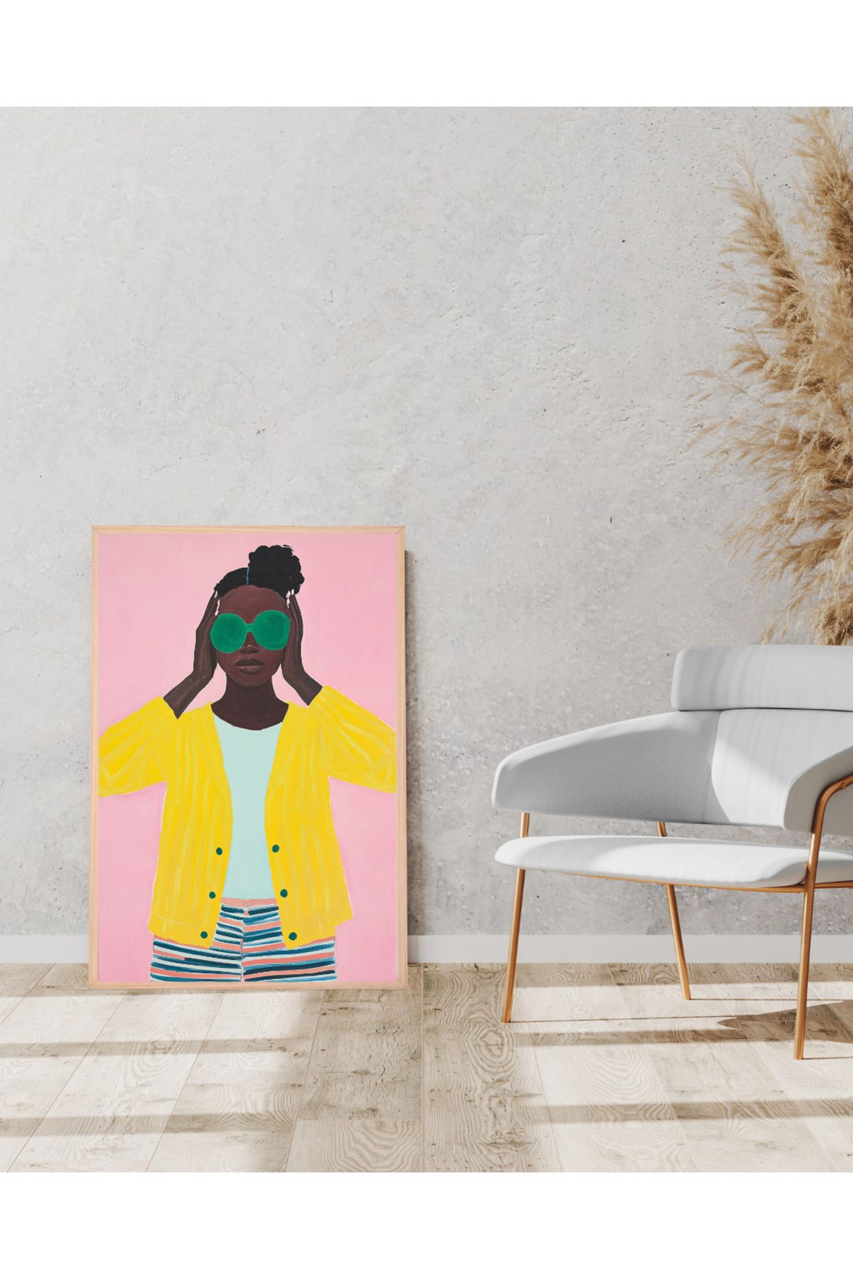 Tuba Decor Tek parça Ahşap Çerçeve Görünümlü MDF Tablo