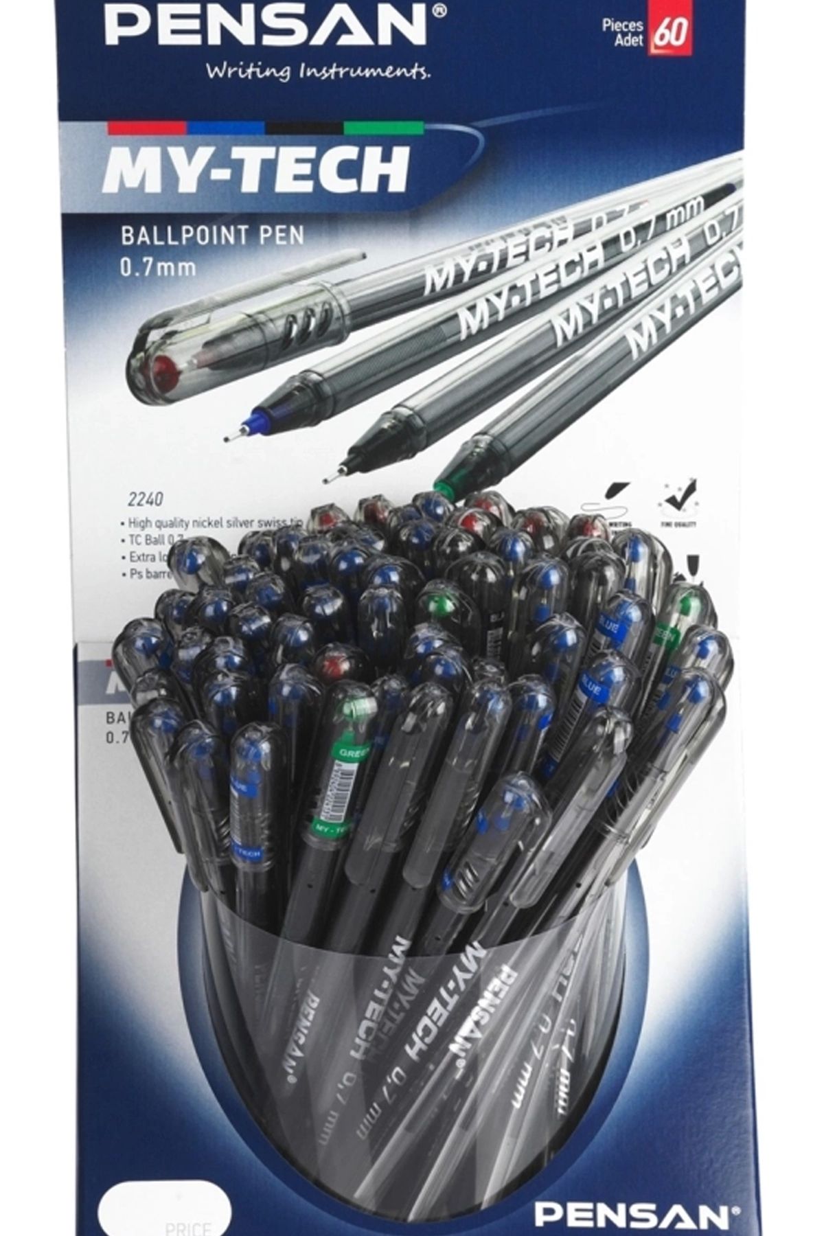 PRATİKOBA Pensan 0,7 Mm My-Tech Tükenmez Kalem Msky 60Lı
