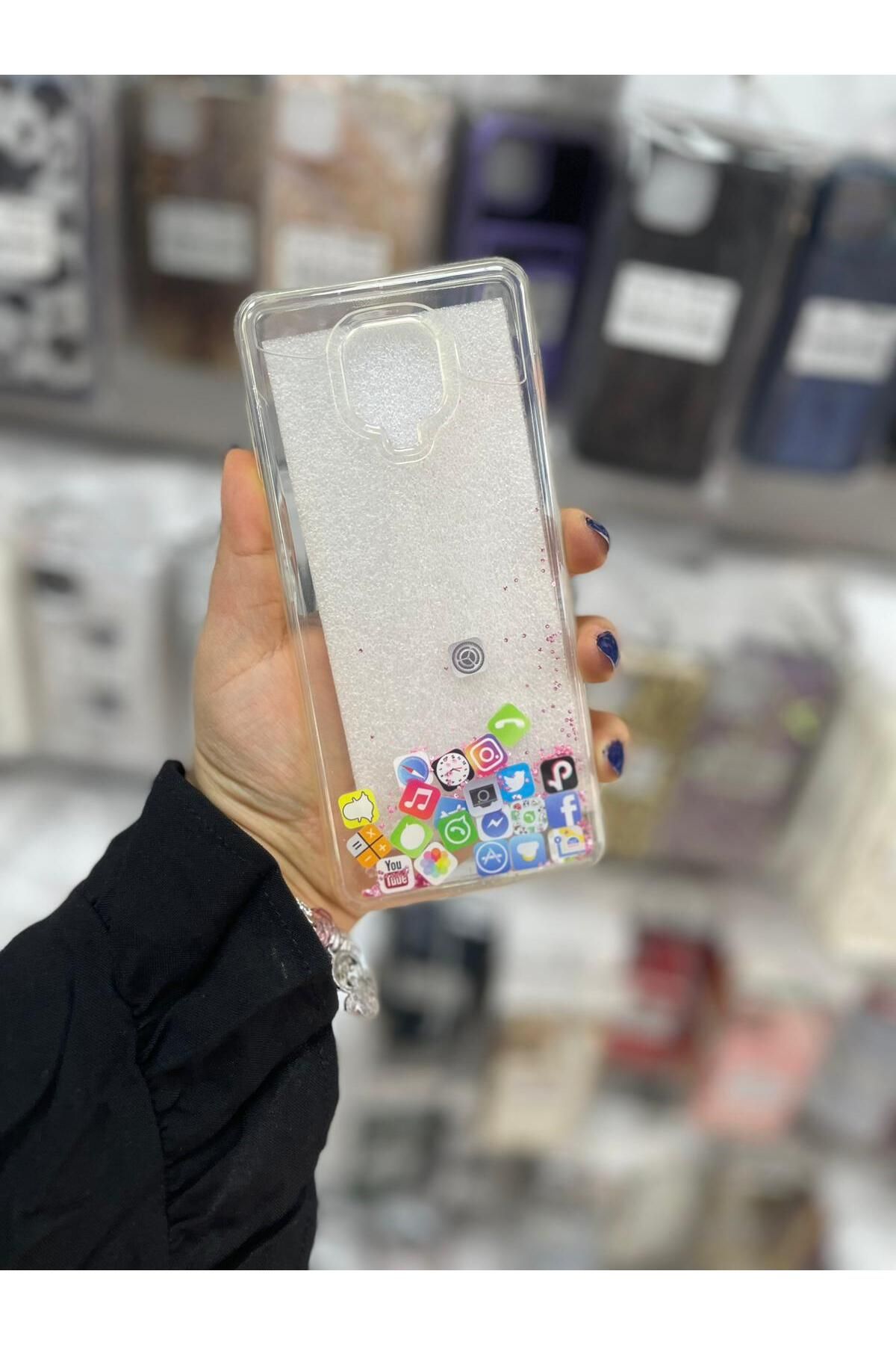 TECNOTREND Redmi Note 9 Pro/Note 9s Uyumlu Sosyal medyalı sulu silikon kılıf