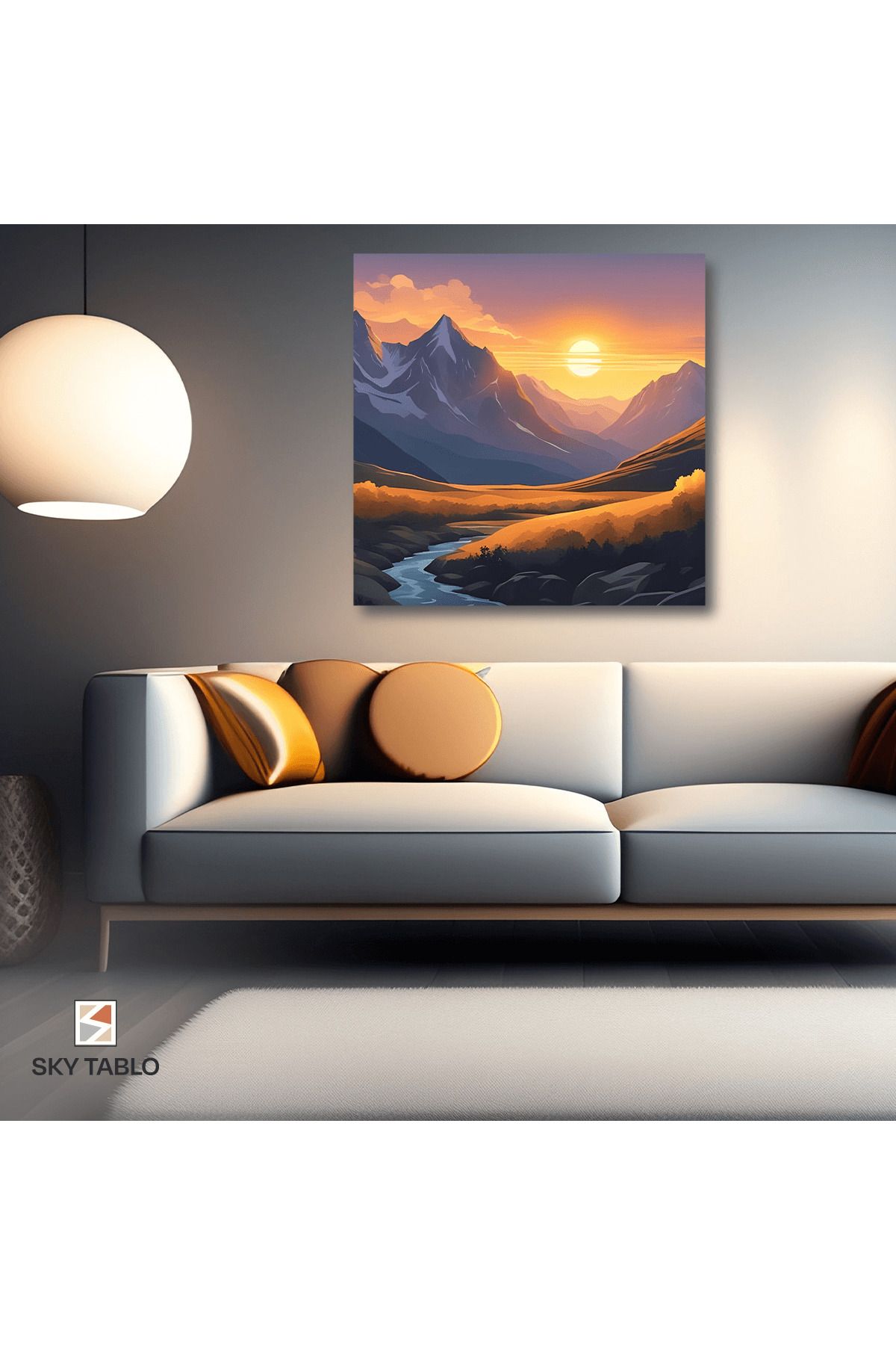 Home Dağların Ardında Günü Kanvas Tablo