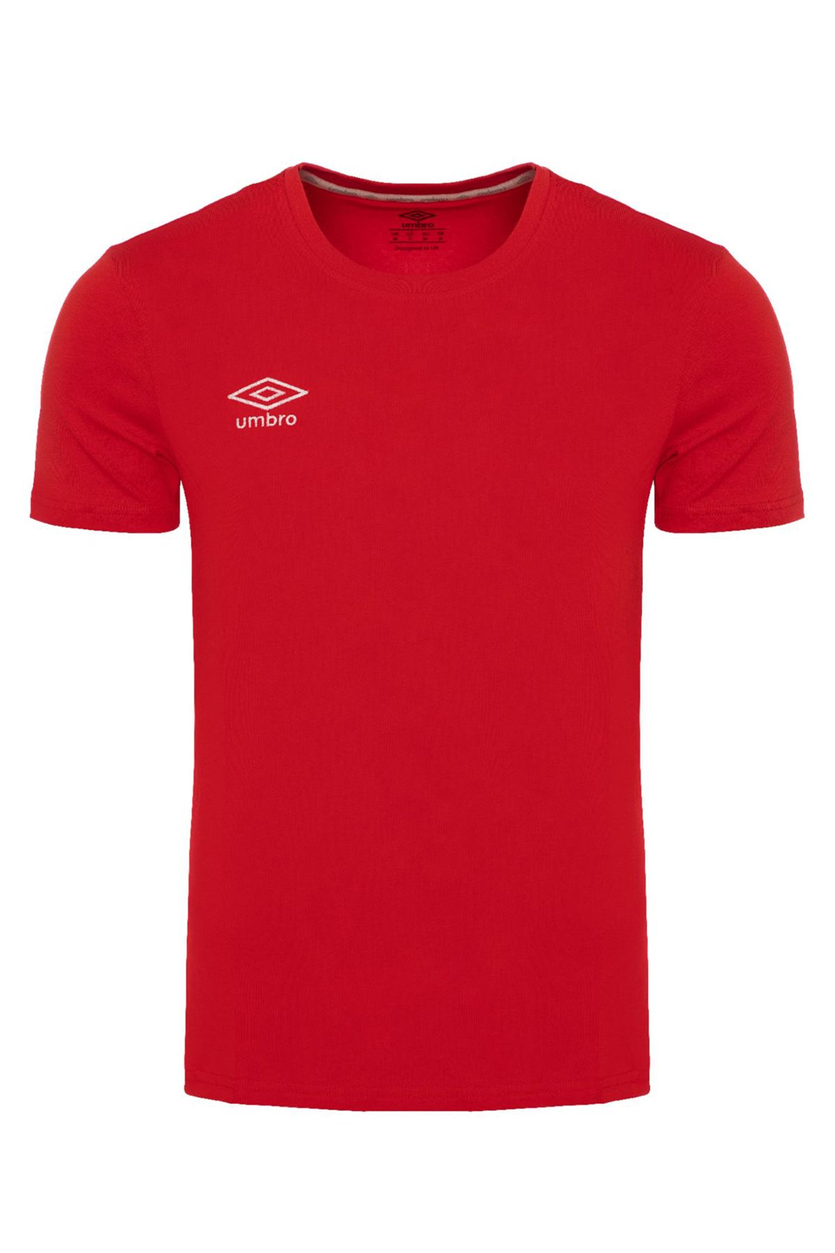 UMBRO Unisex Erkek/Kadın Kırmızı Pamuklu Antrenman T-Shirt Normal Kalıp - Umbro TF0173 Bold Training