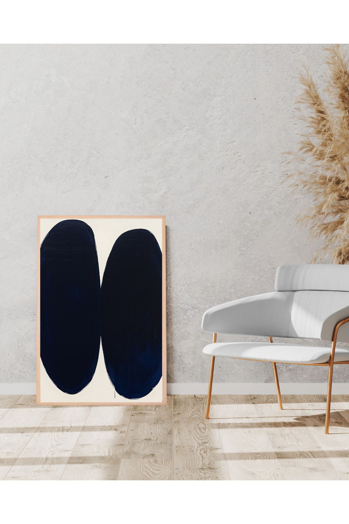 Tuba Decor Tek parça Ahşap Çerçeve Görünümlü MDF Tablo