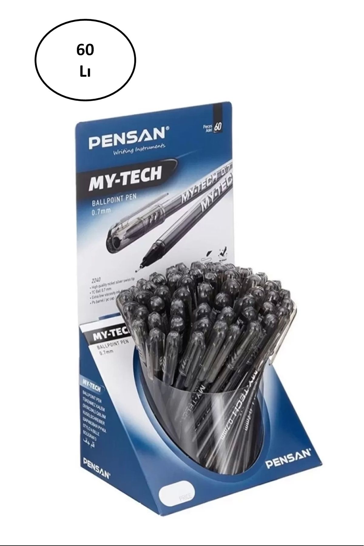 PRATİKOBA Pensan My Tech 1 Mm Tükenmez Kalem 60 lı 2250
