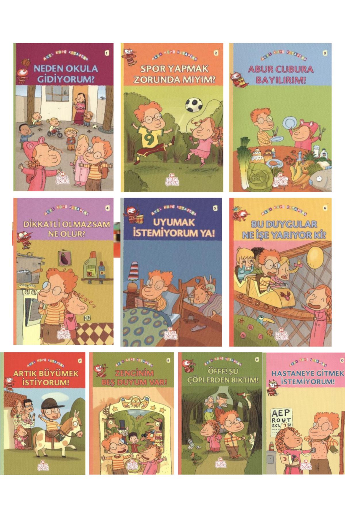 Timaş Çocuk Akıl Küpü Kitaplar- çok nitelik 10 tane kitap --Françoise Rastoin Faugeron