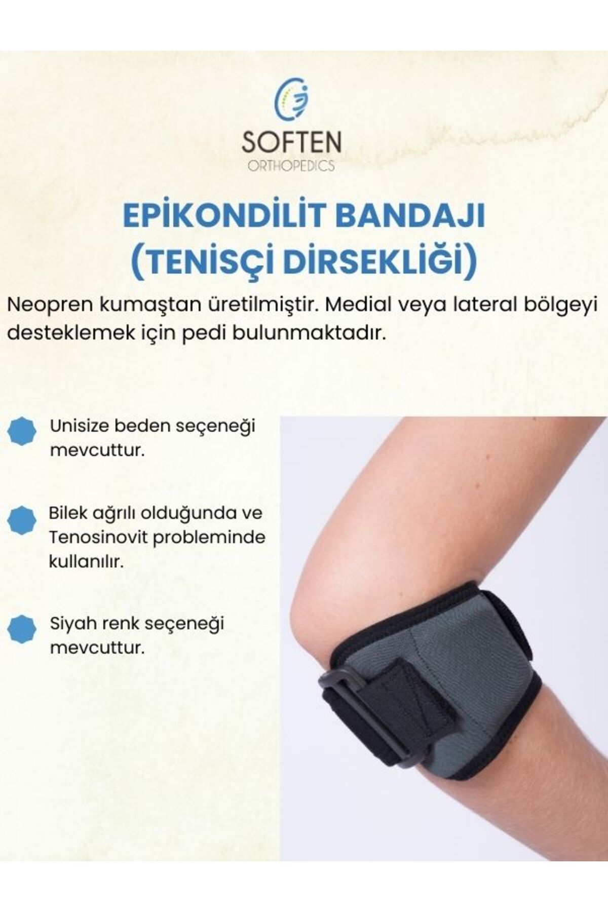 SOFTEN ORTHOPEDICS EPİKONDİLİT BANDI - STANDART