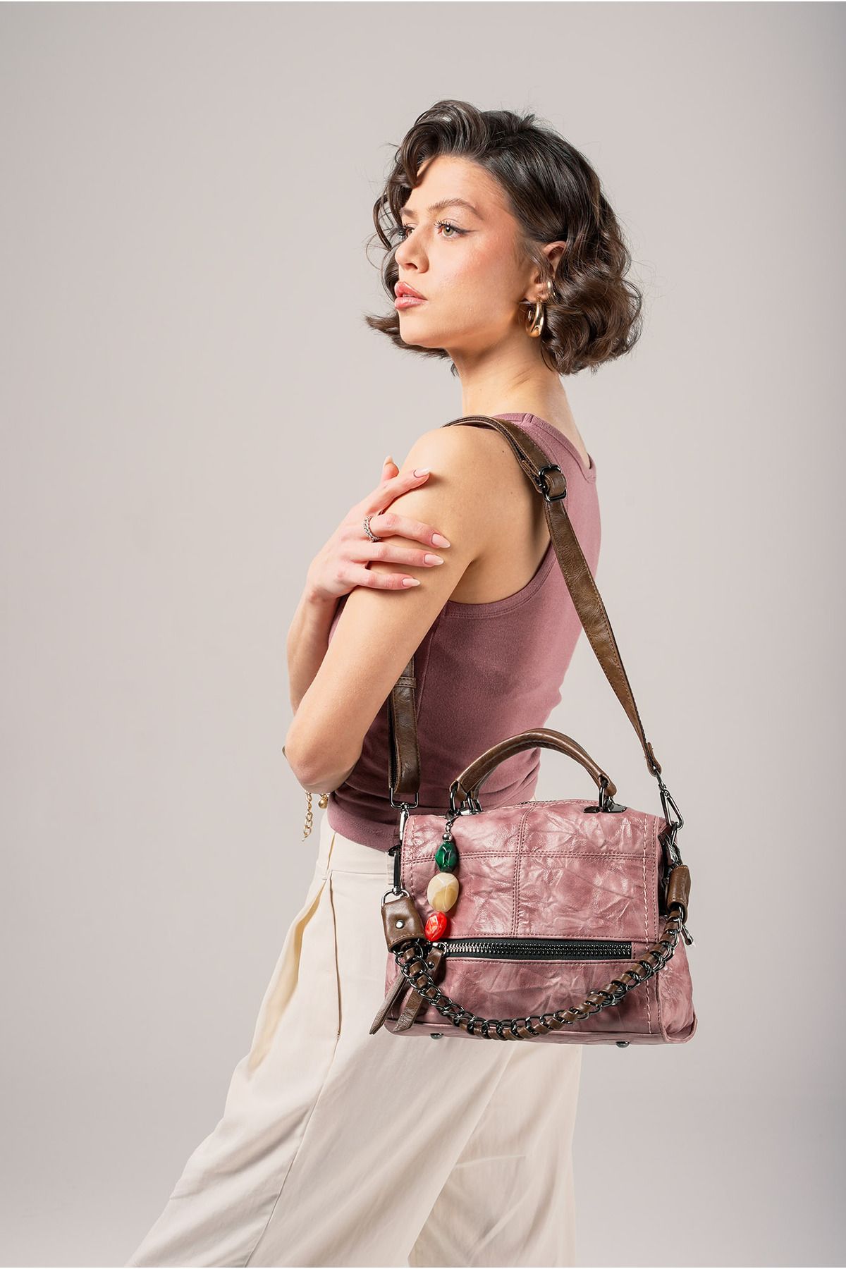 ÇÇS ÇÇS KADIN OMUZ ÇANTASI CCS18030 Pembe