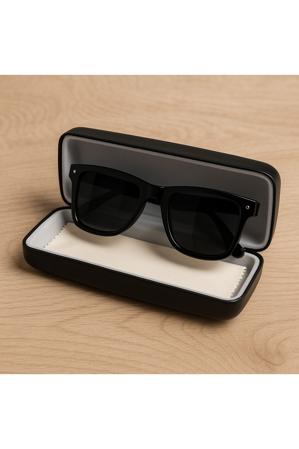 livaryom Klasik Siyah Wayfarer Erkek Güneş Gözlüğü – UV400 Koruma