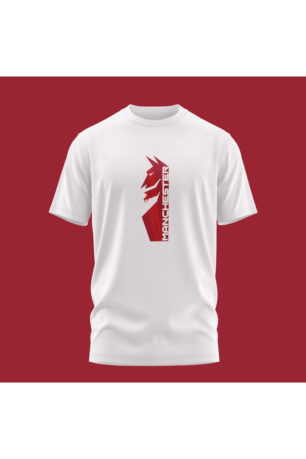 Scudetto T-Shirt Manchester United Devil Karikatür Unisex Tişört