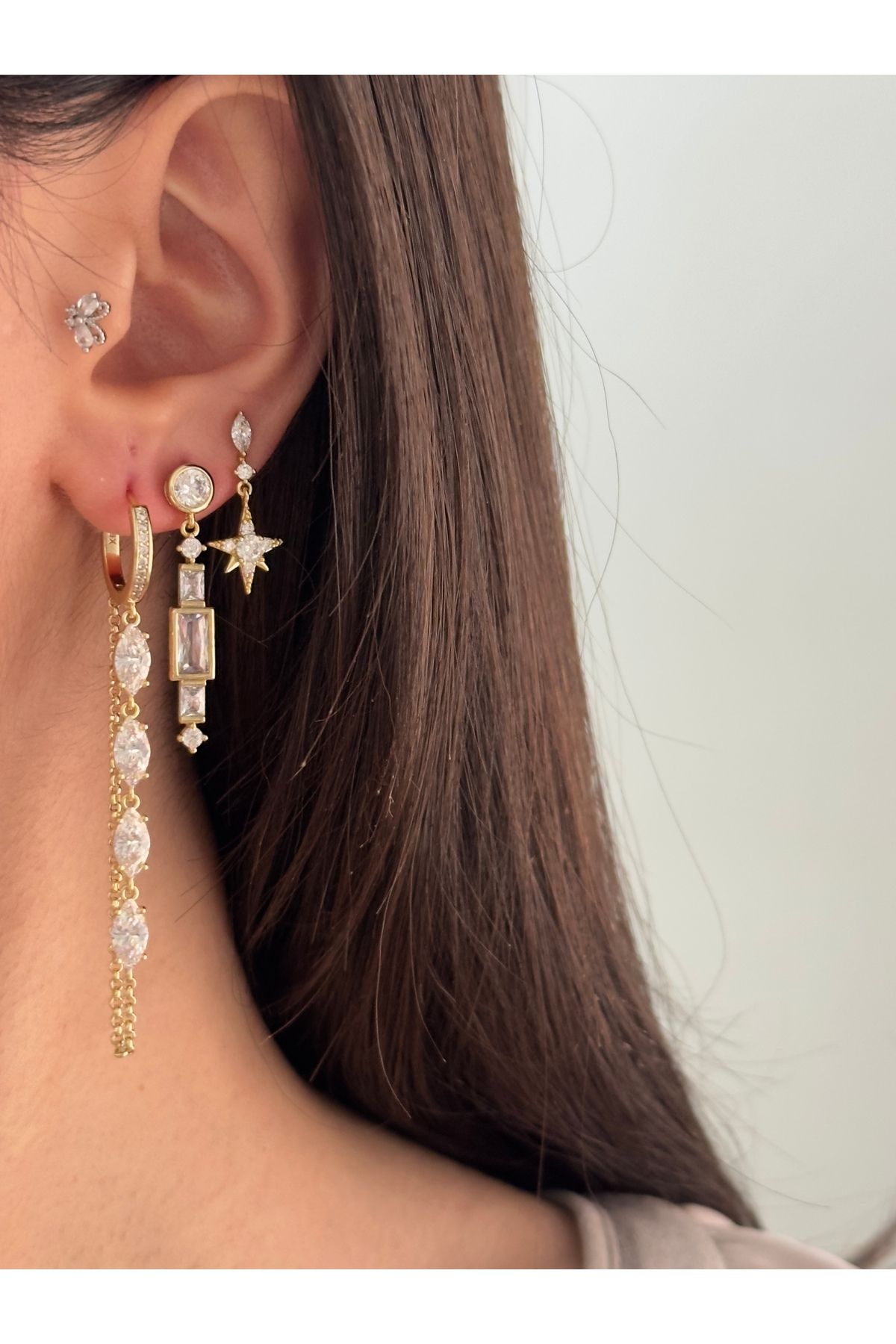 Opia JEWELRY - VIP x XP Minimal Tasarım Çelik Küpe