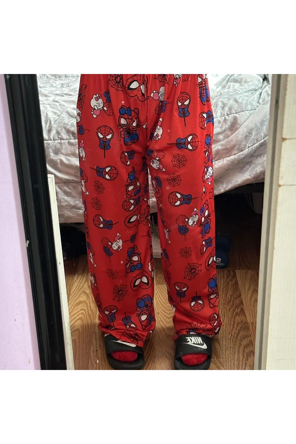 Gofeel Hello Kitty & Spider-Man Detail Unisex Kırmızı Eşofman Altı